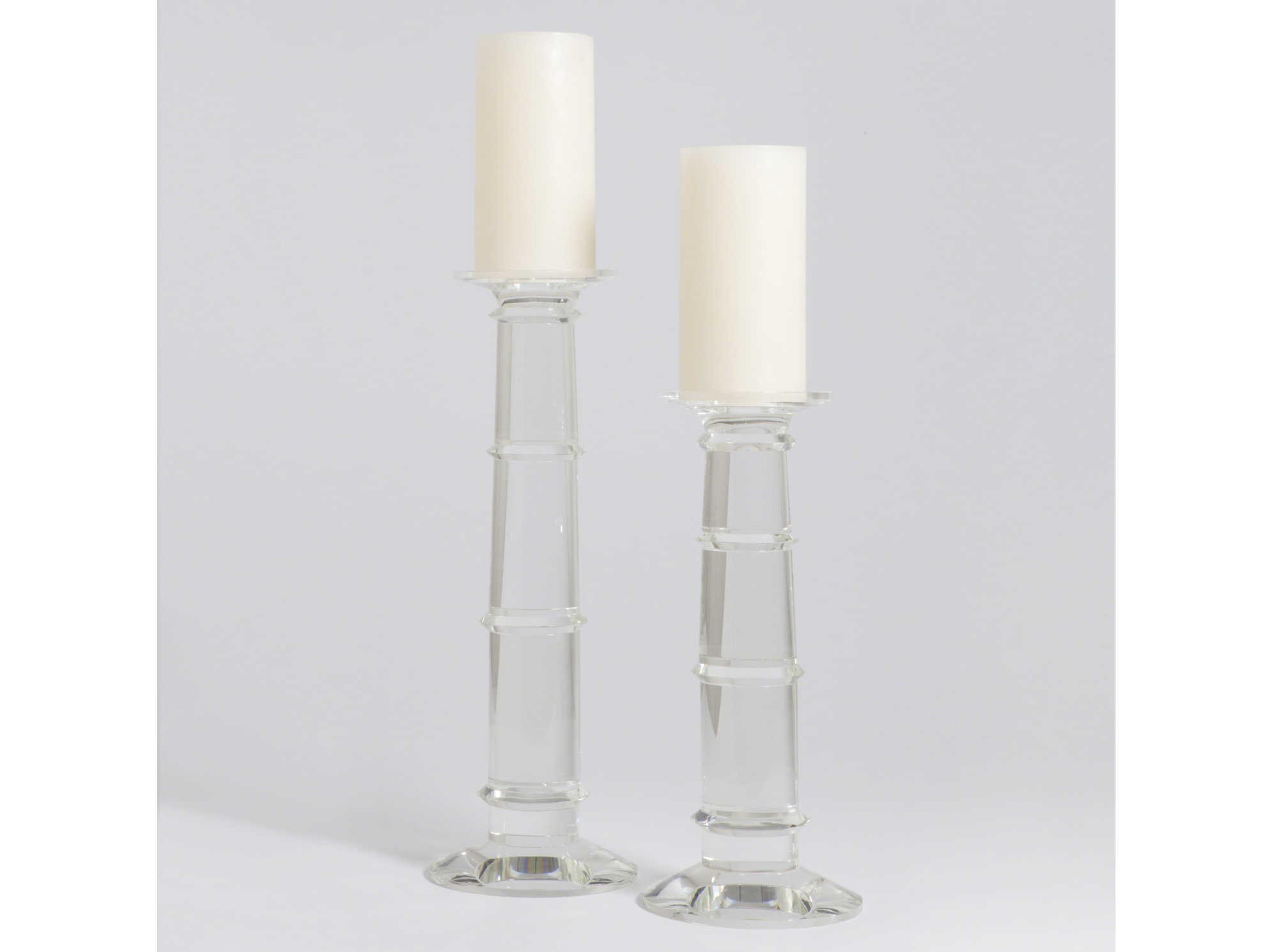 Global Views Ice Pillar Small Candle Holder