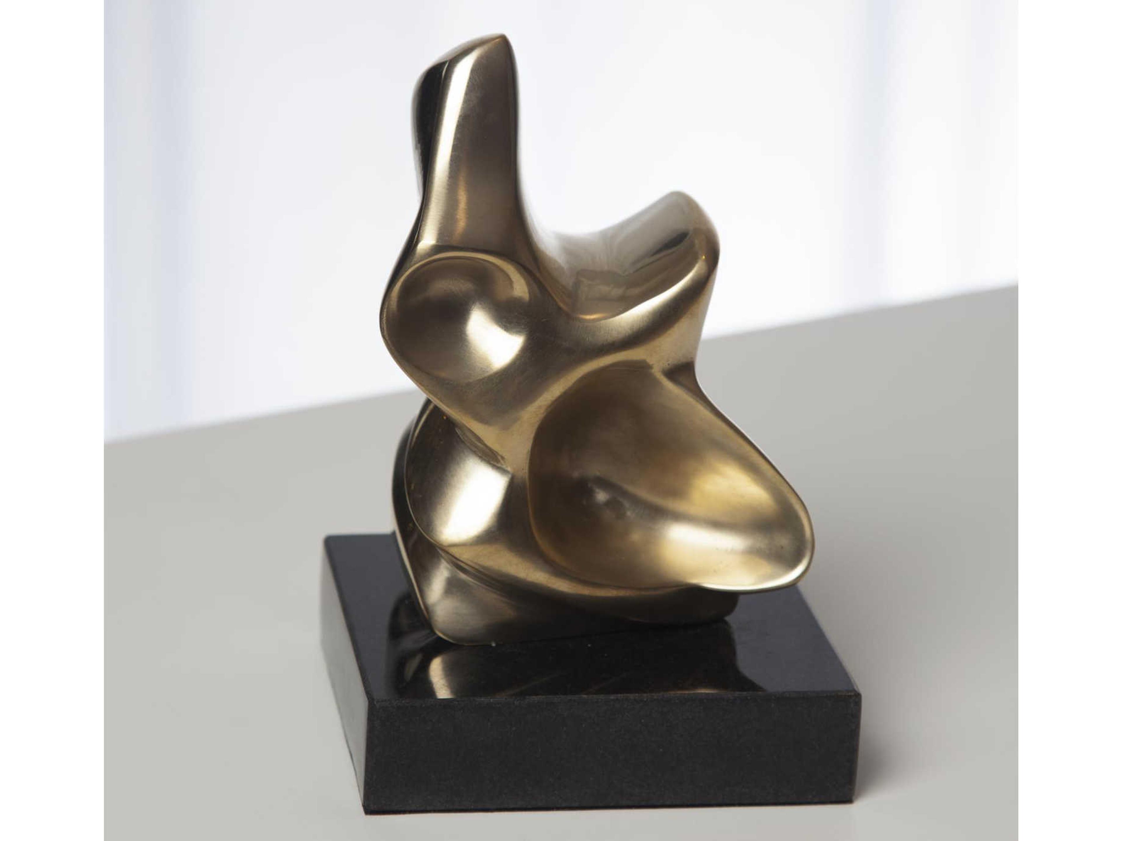 Global Views Abstract Figural Large Brass Sculpture