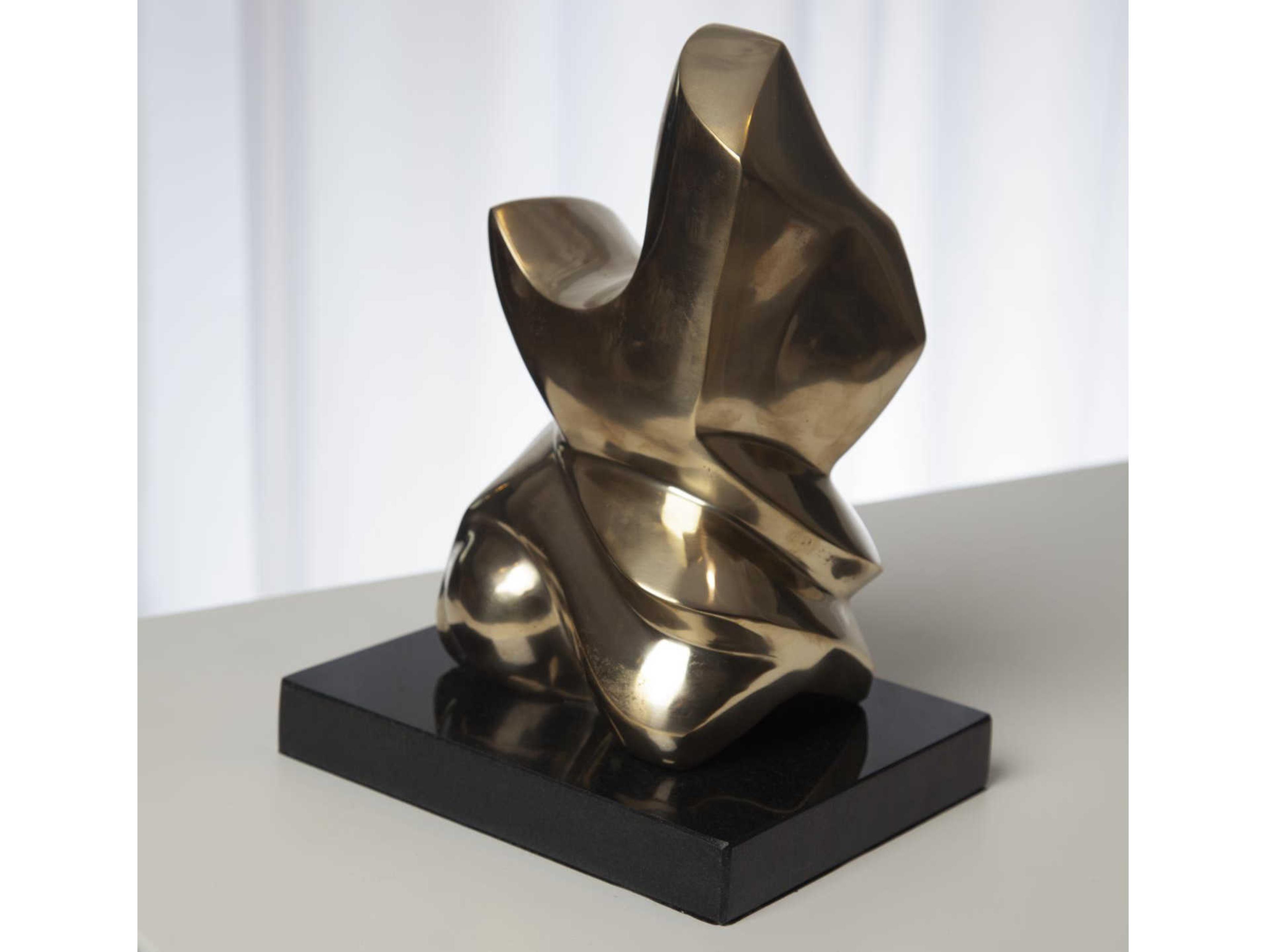 Global Views Abstract Figural Large Brass Sculpture