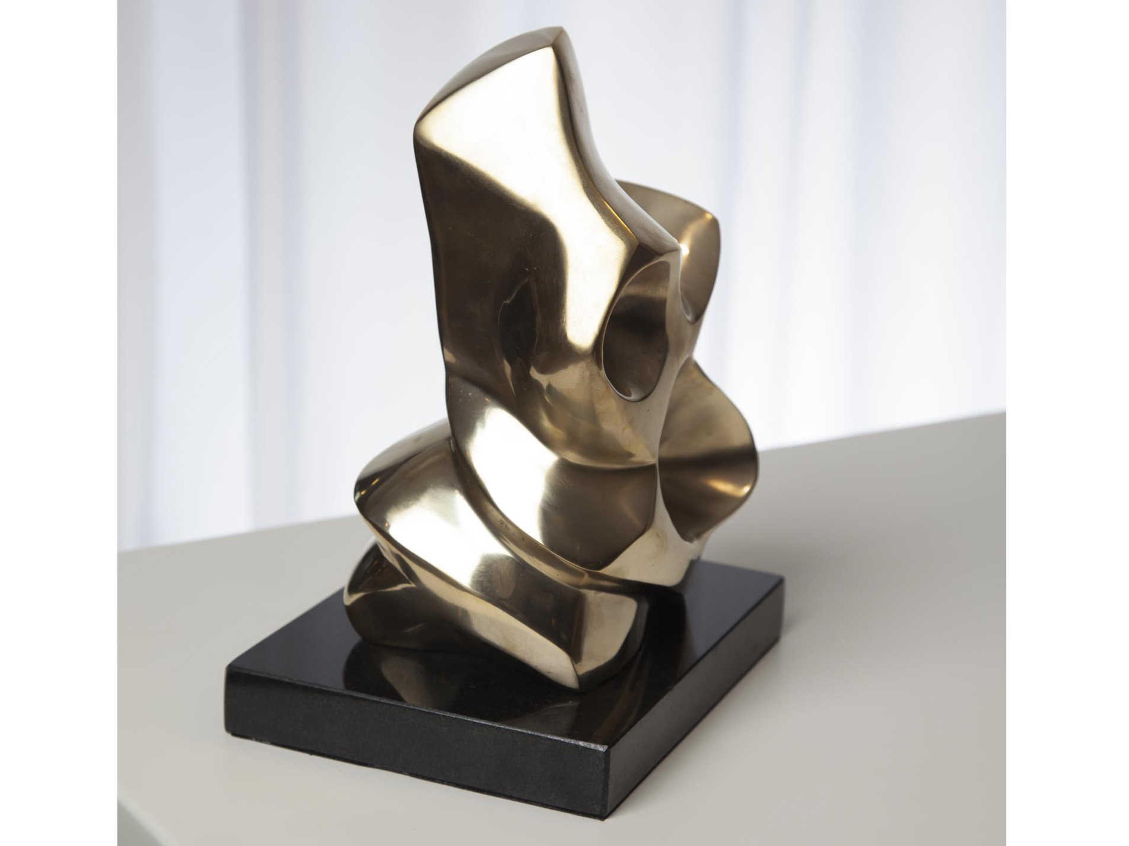 Global Views Abstract Figural Large Brass Sculpture