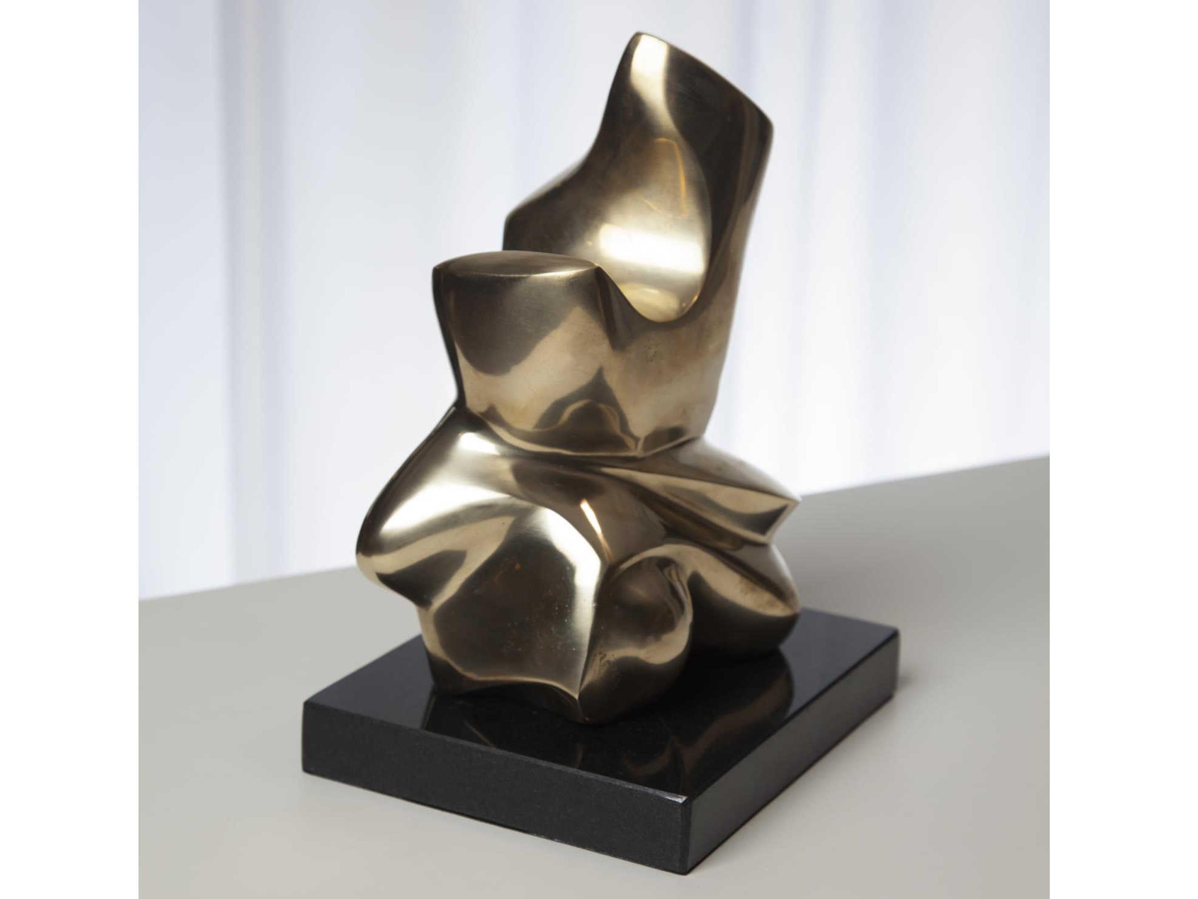 Global Views Abstract Figural Large Brass Sculpture