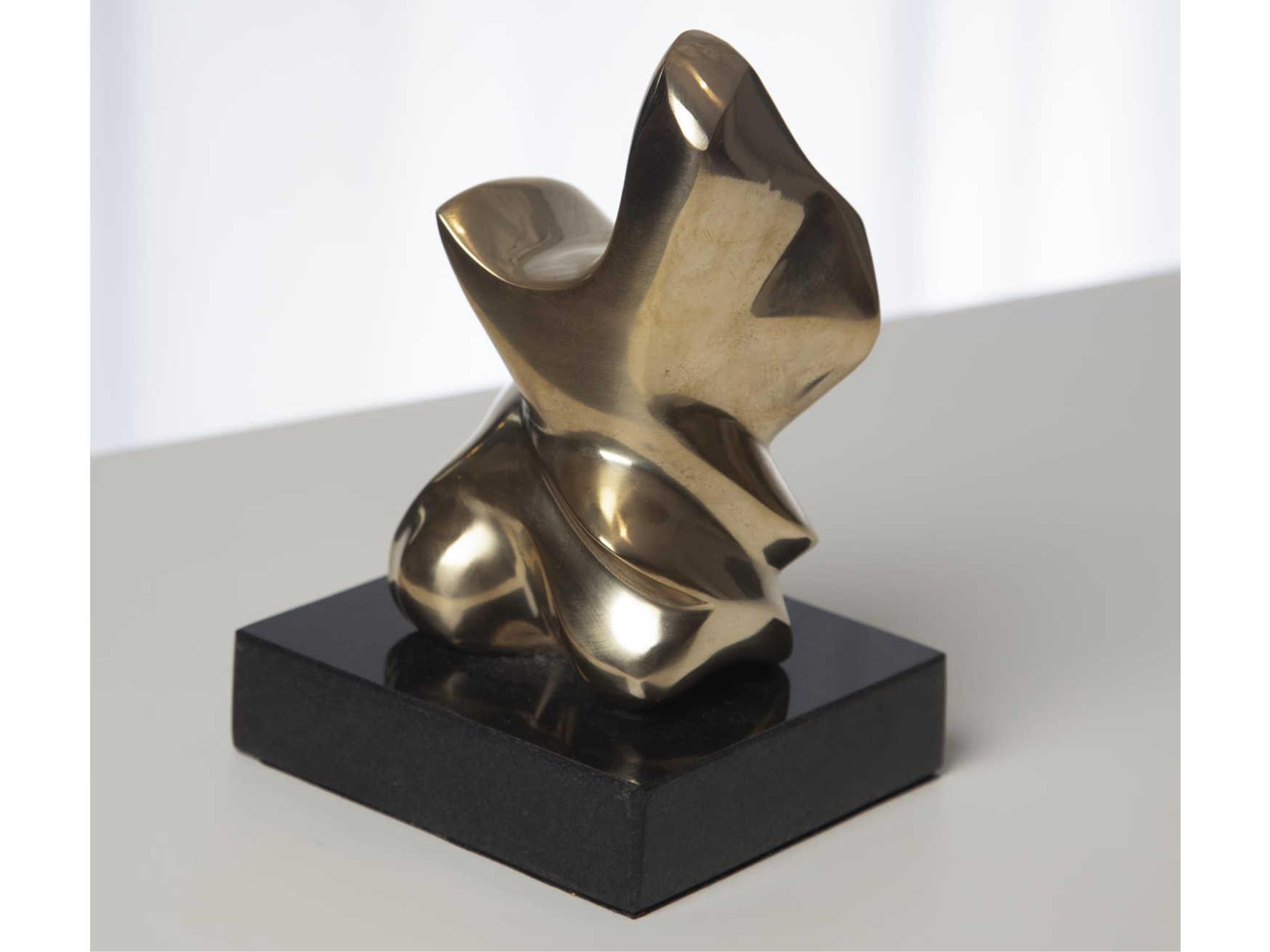 Global Views Abstract Figural Small Brass Sculpture