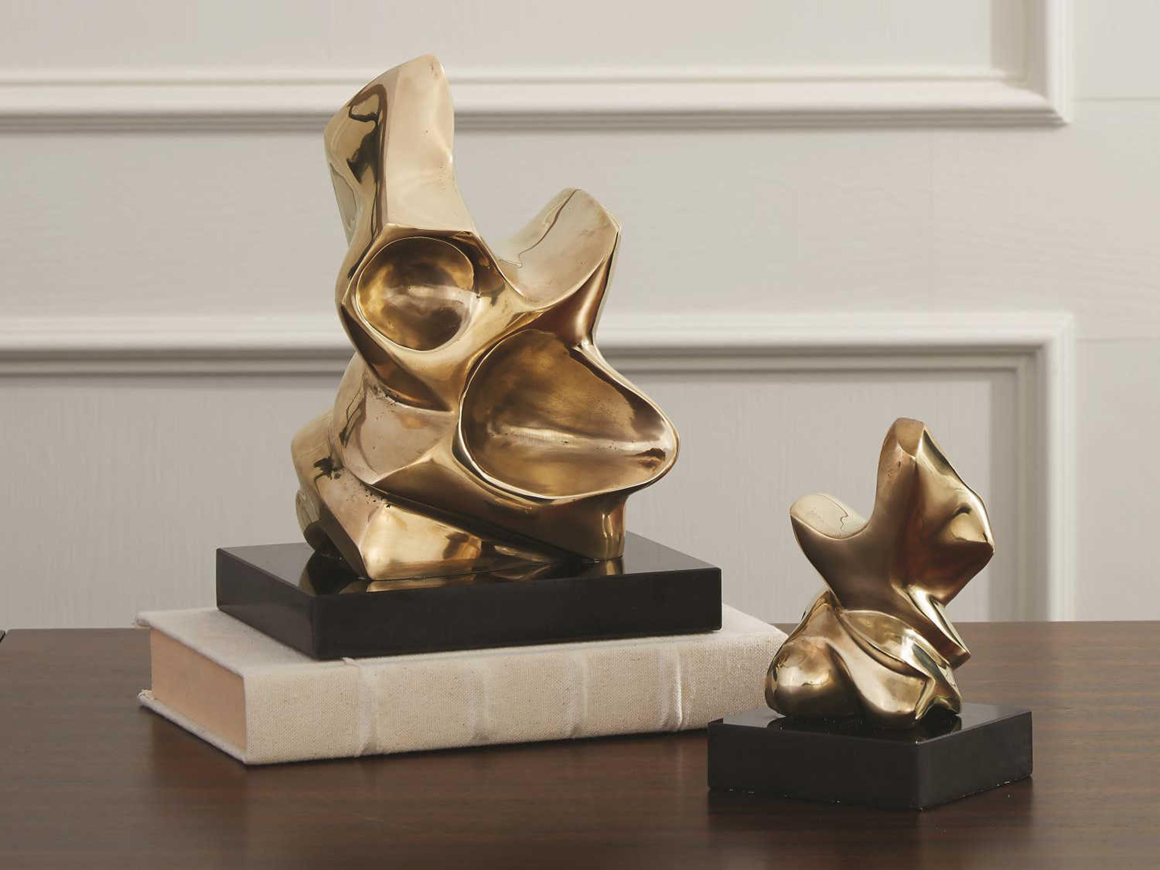 Global Views Abstract Figural Small Brass Sculpture