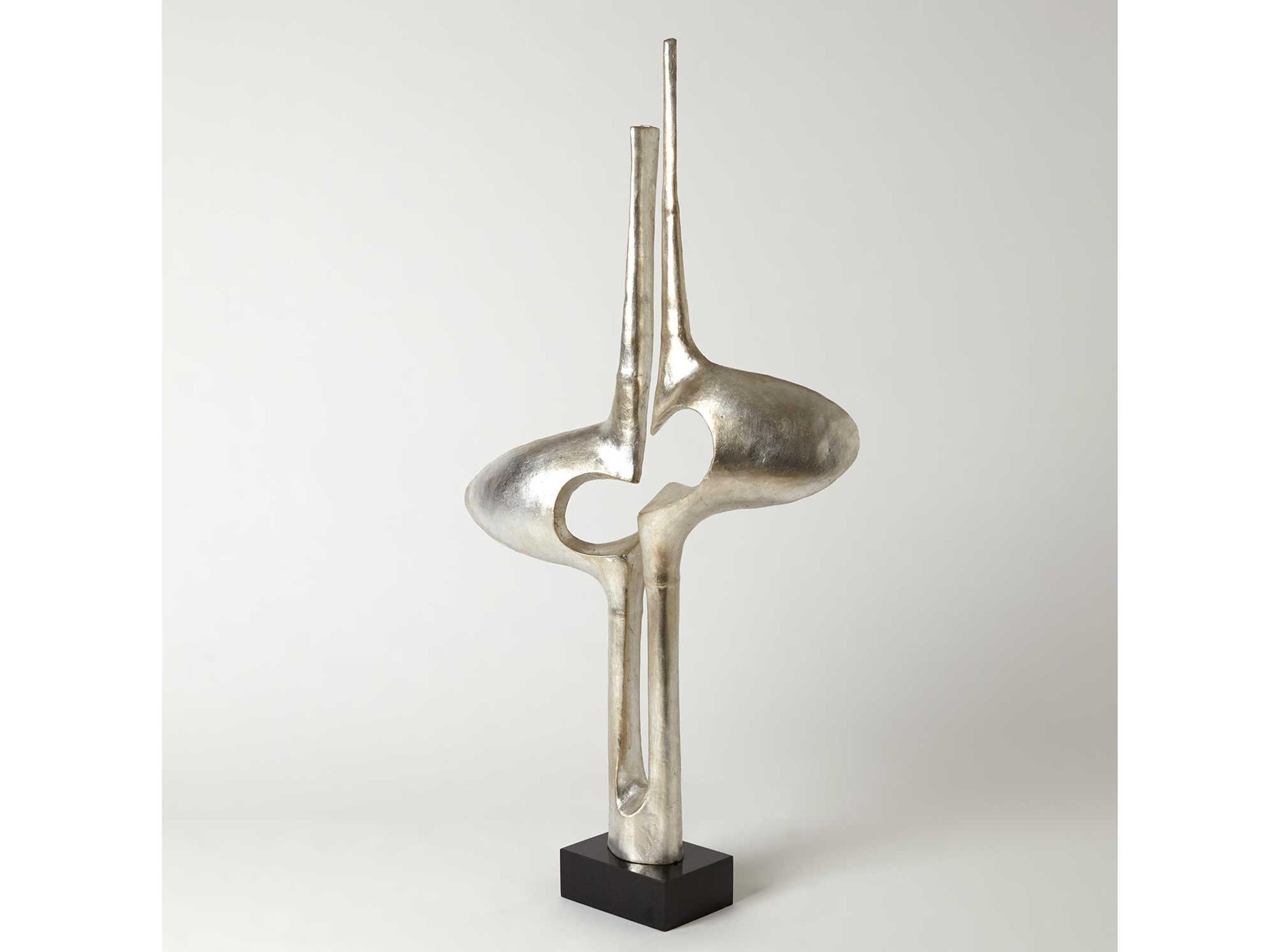 Global Views Brother and Sister Silver Sculpture