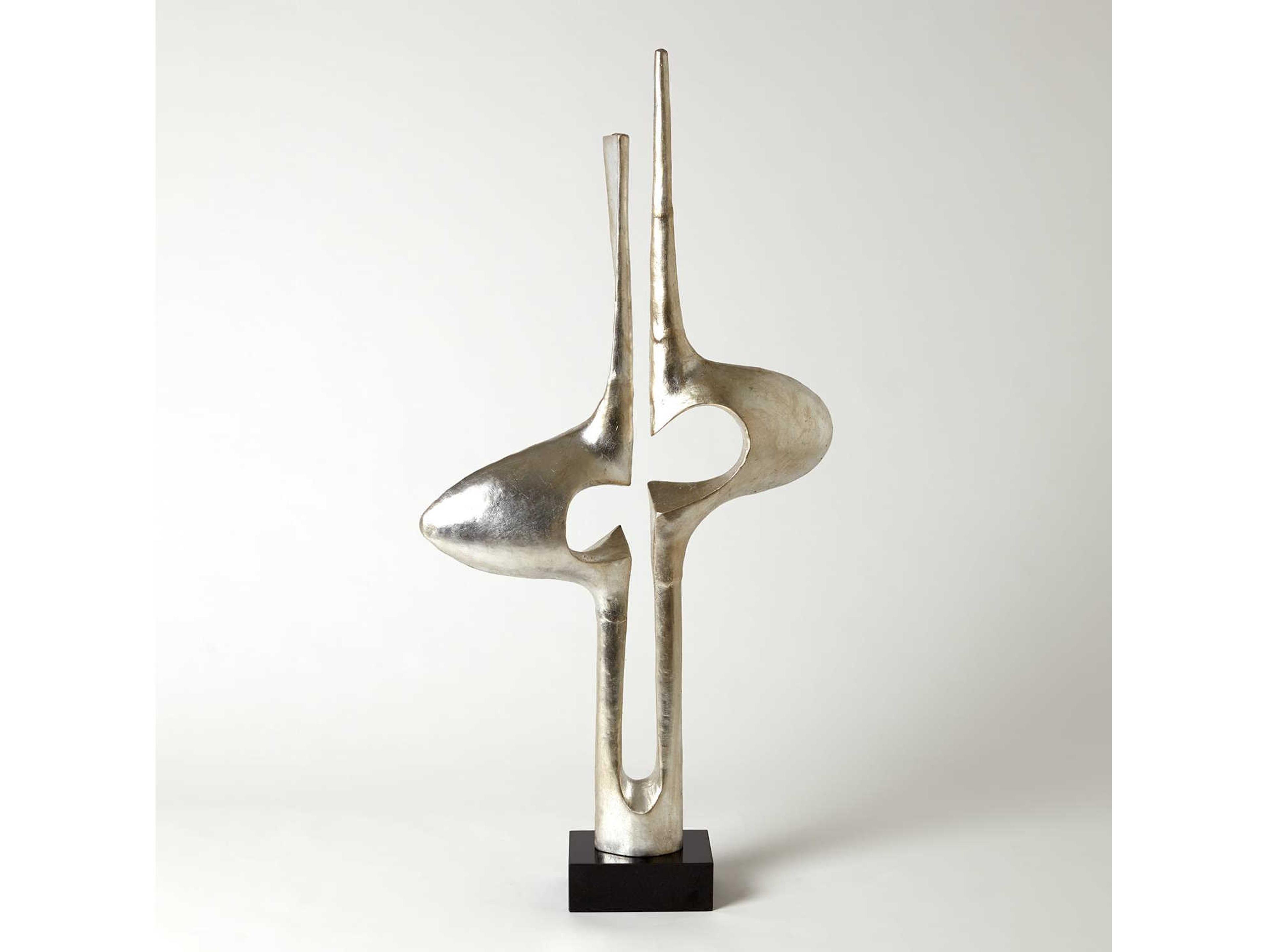 Global Views Brother and Sister Silver Sculpture