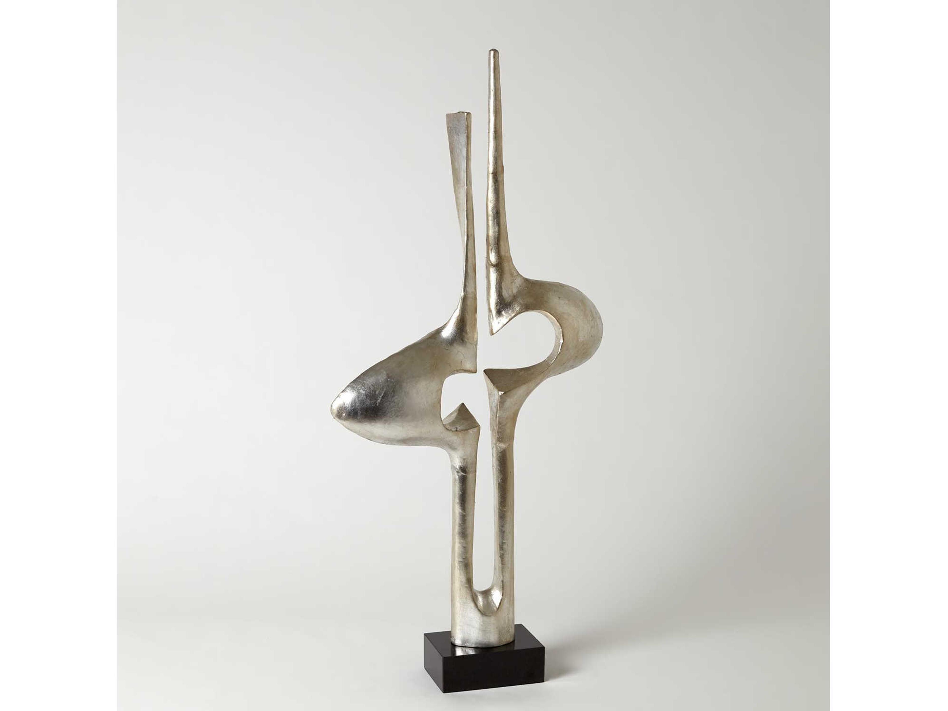 Global Views Brother and Sister Silver Sculpture