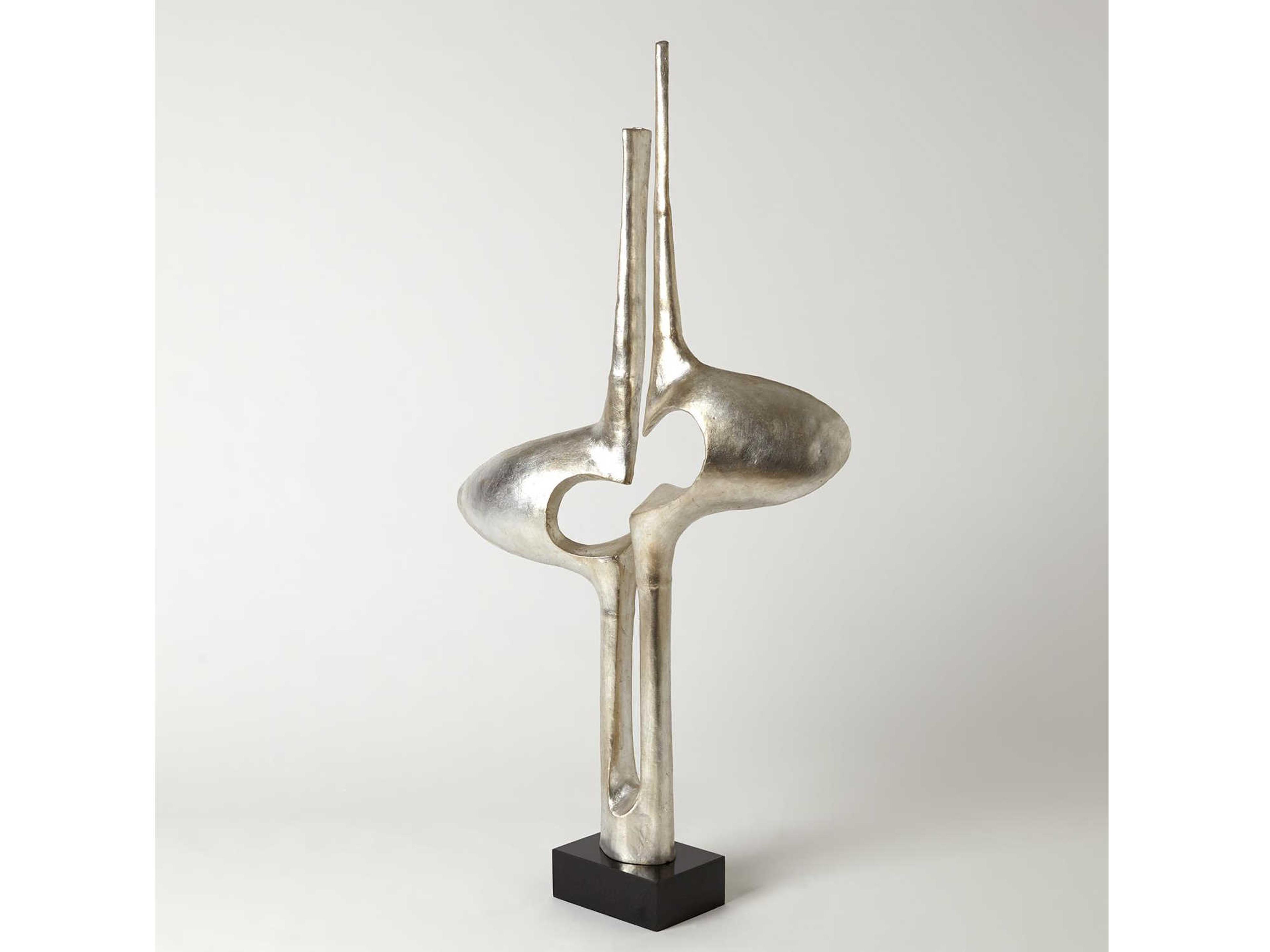 Global Views Brother and Sister Silver Sculpture