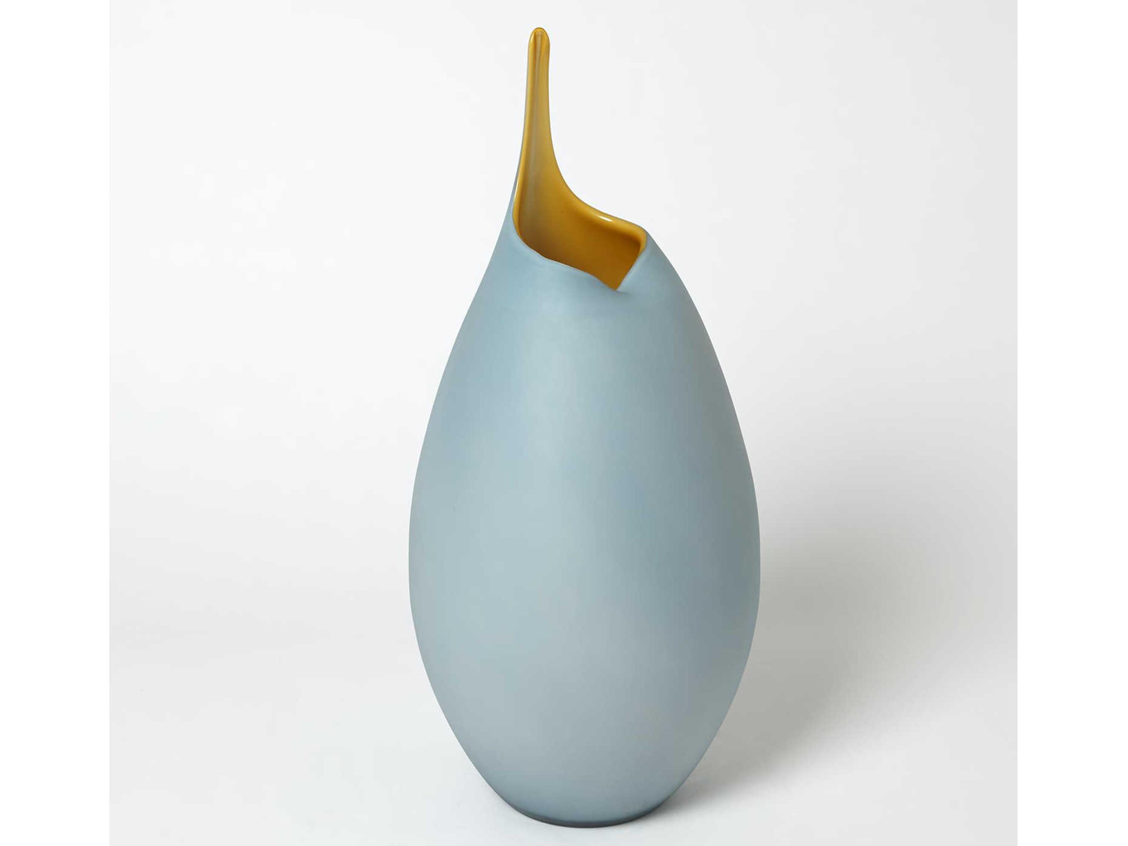 Global Views Frosted Blue Large Vase