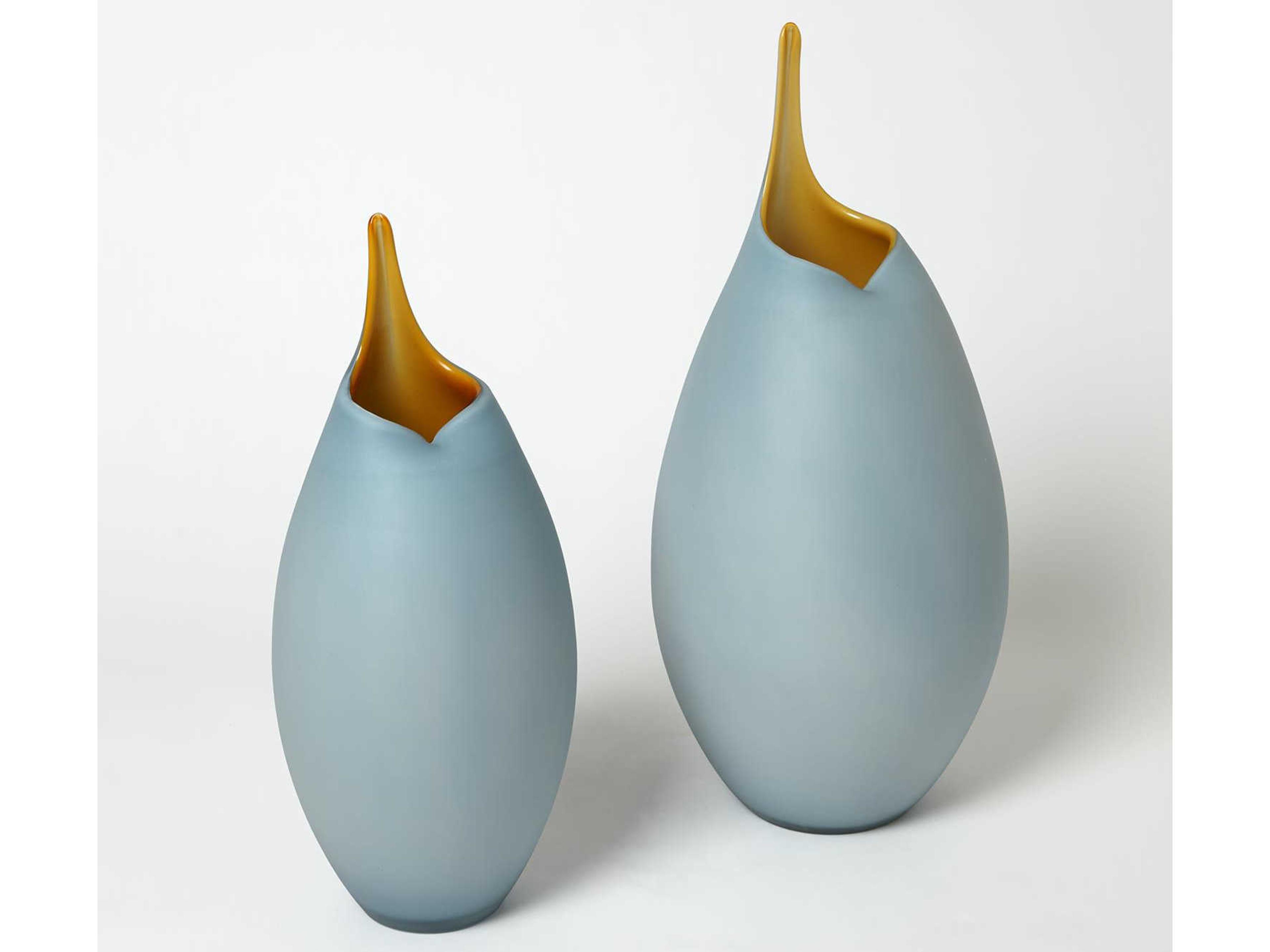 Global Views Frosted Blue Large Vase