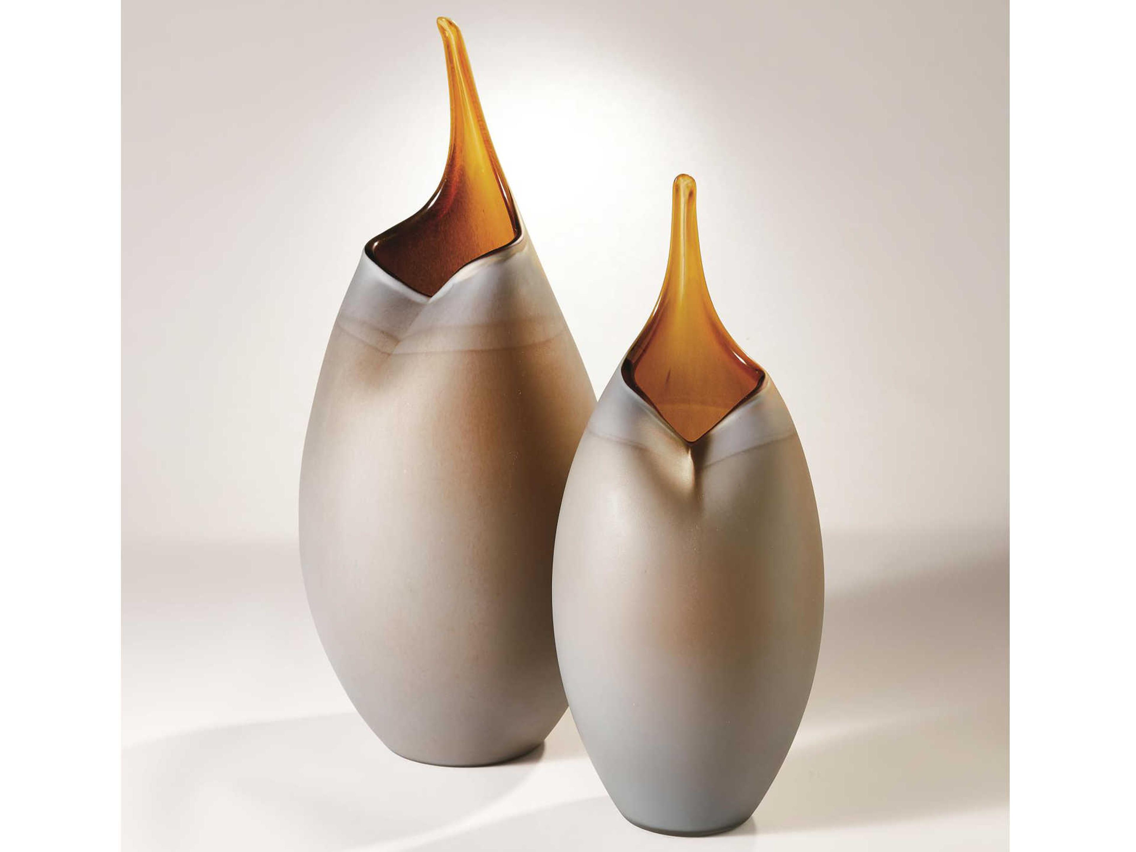 Global Views Frosted Grey Small Vase