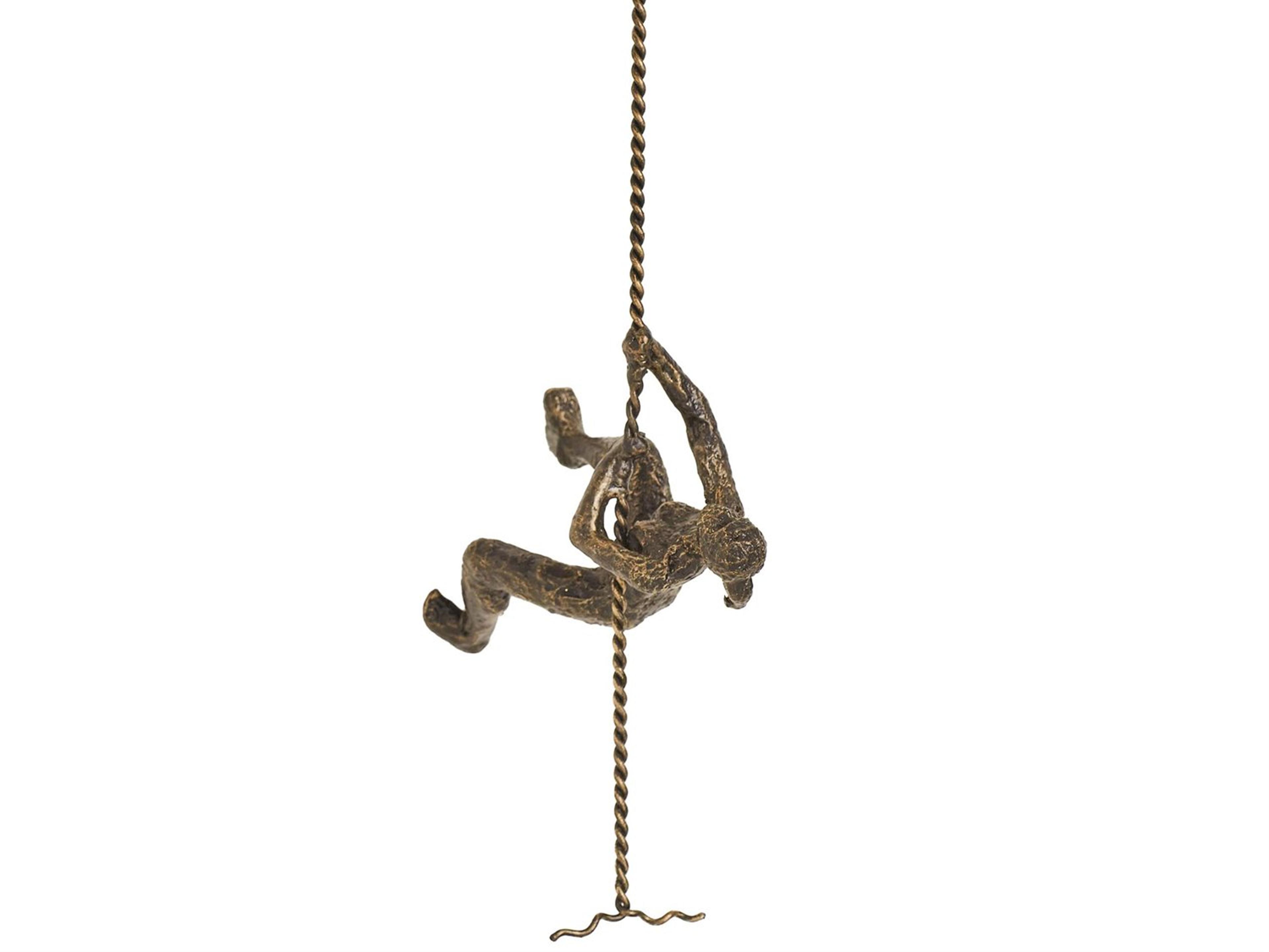 Global Views GV Climbing Bronze Climbing Woman Wall Sculpture