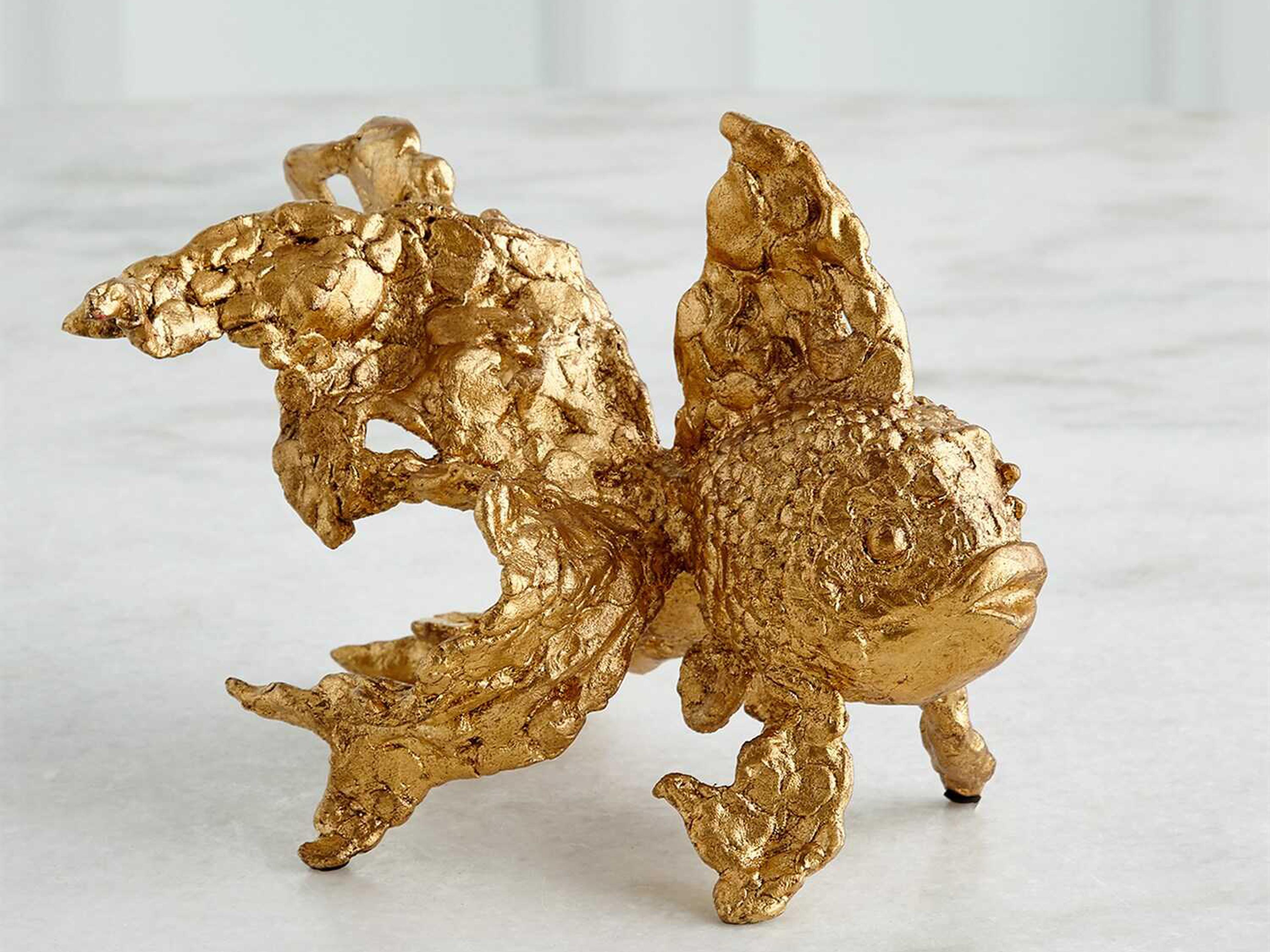 Global Views Angelfish Gold Leaf Sculpture