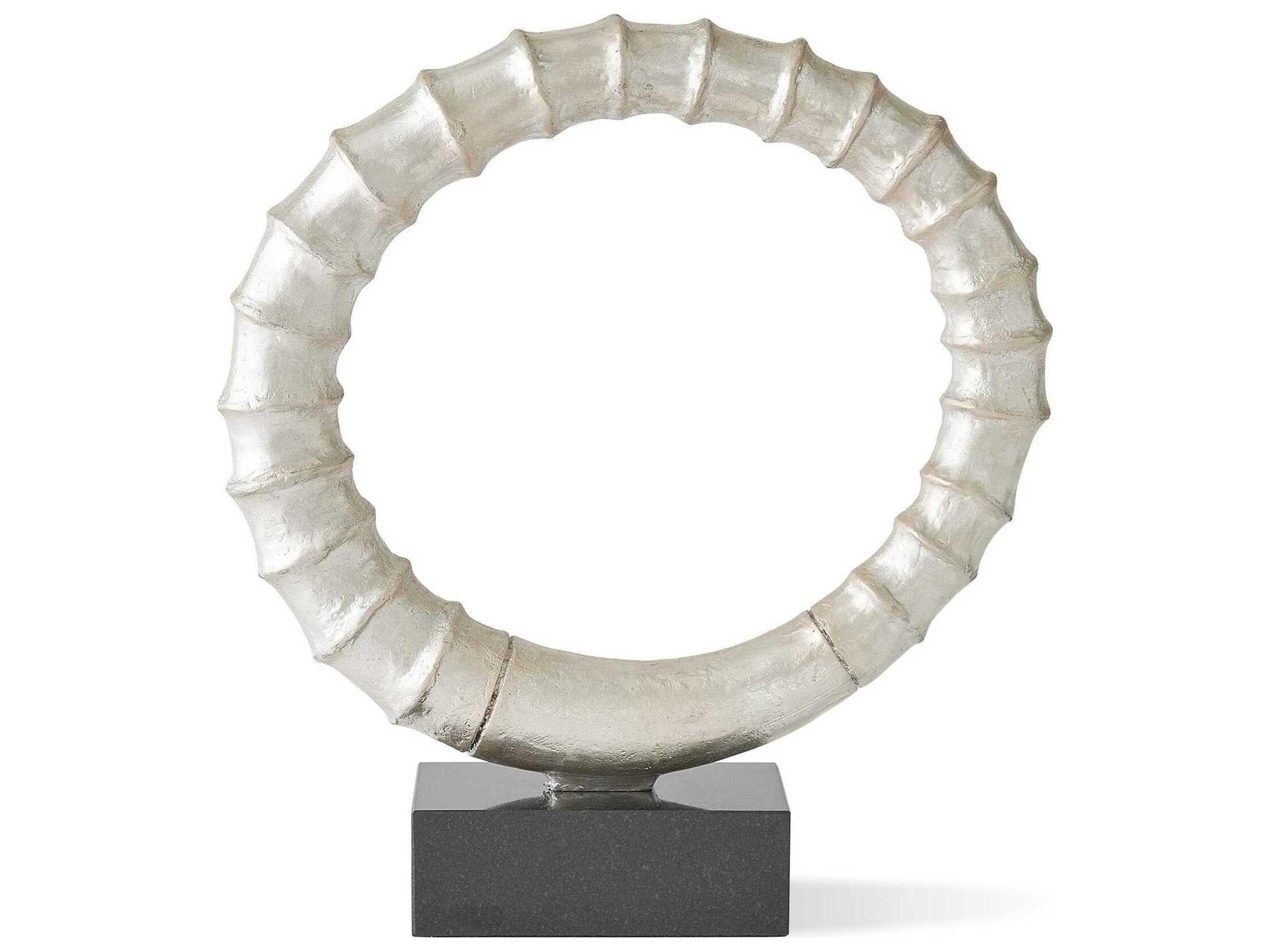 Silver Leaf Infinity Horn Sculpture