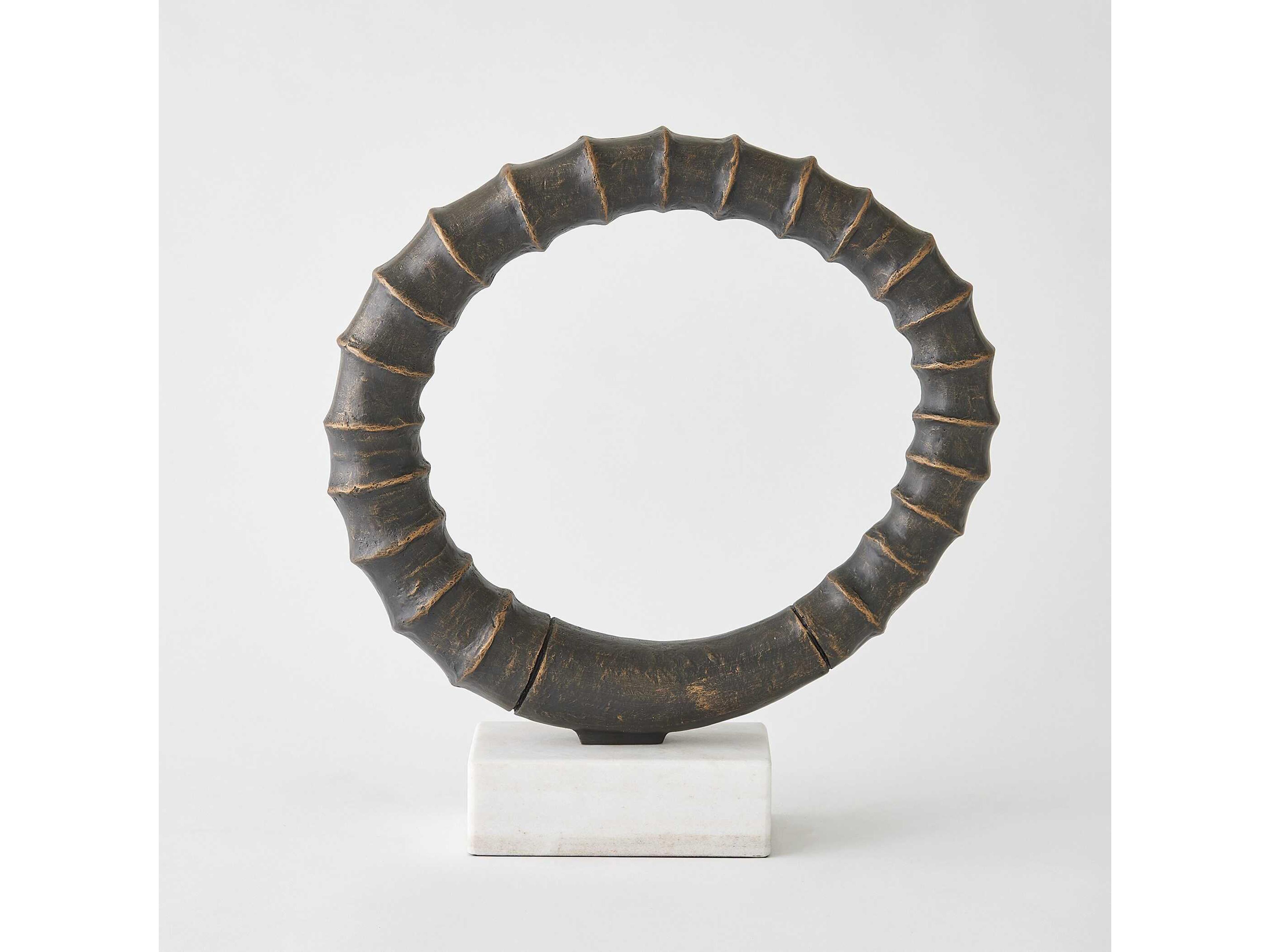 Global Views Bronze Infinity Horn Sculpture