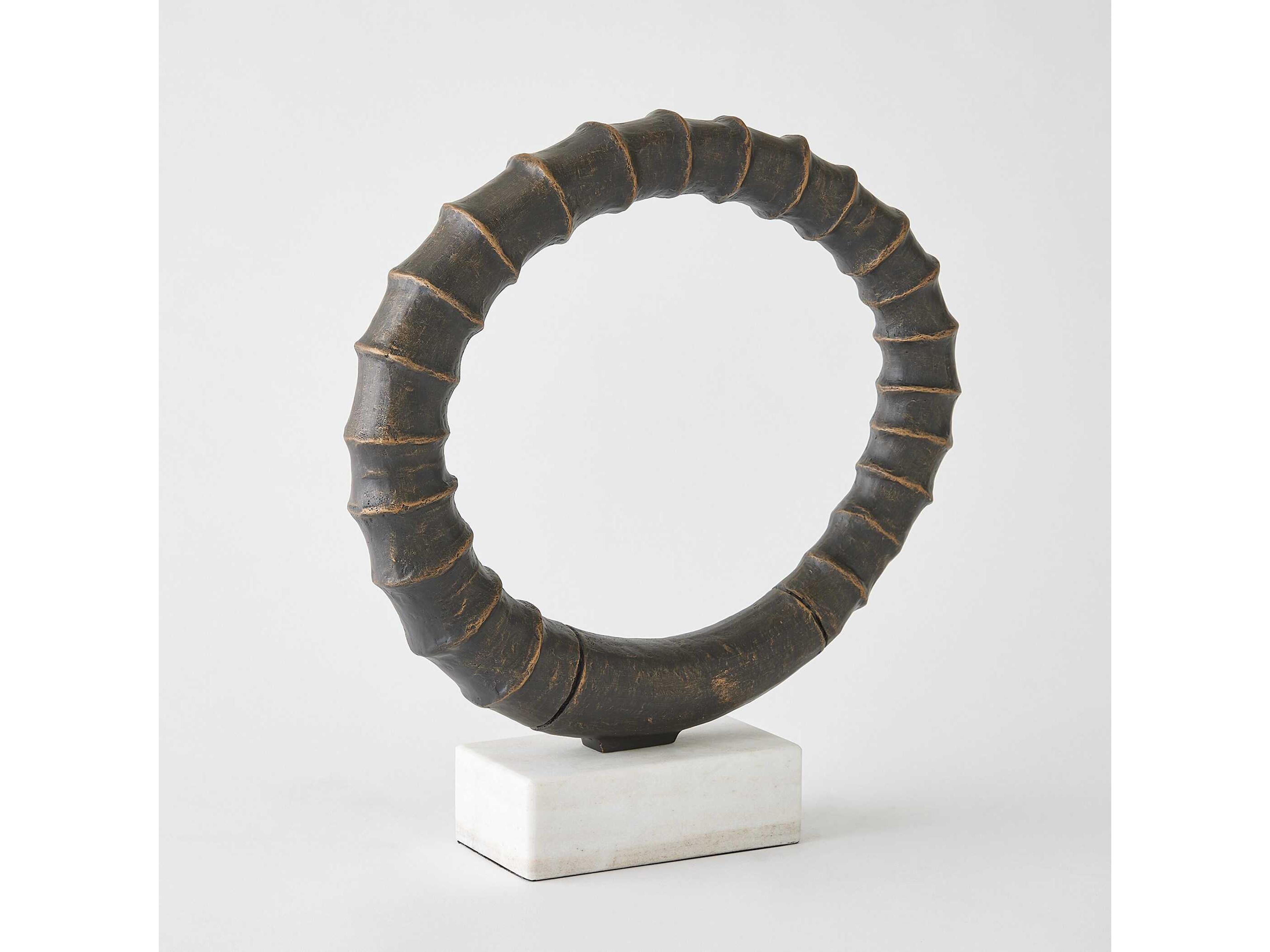 Global Views Bronze Infinity Horn Sculpture