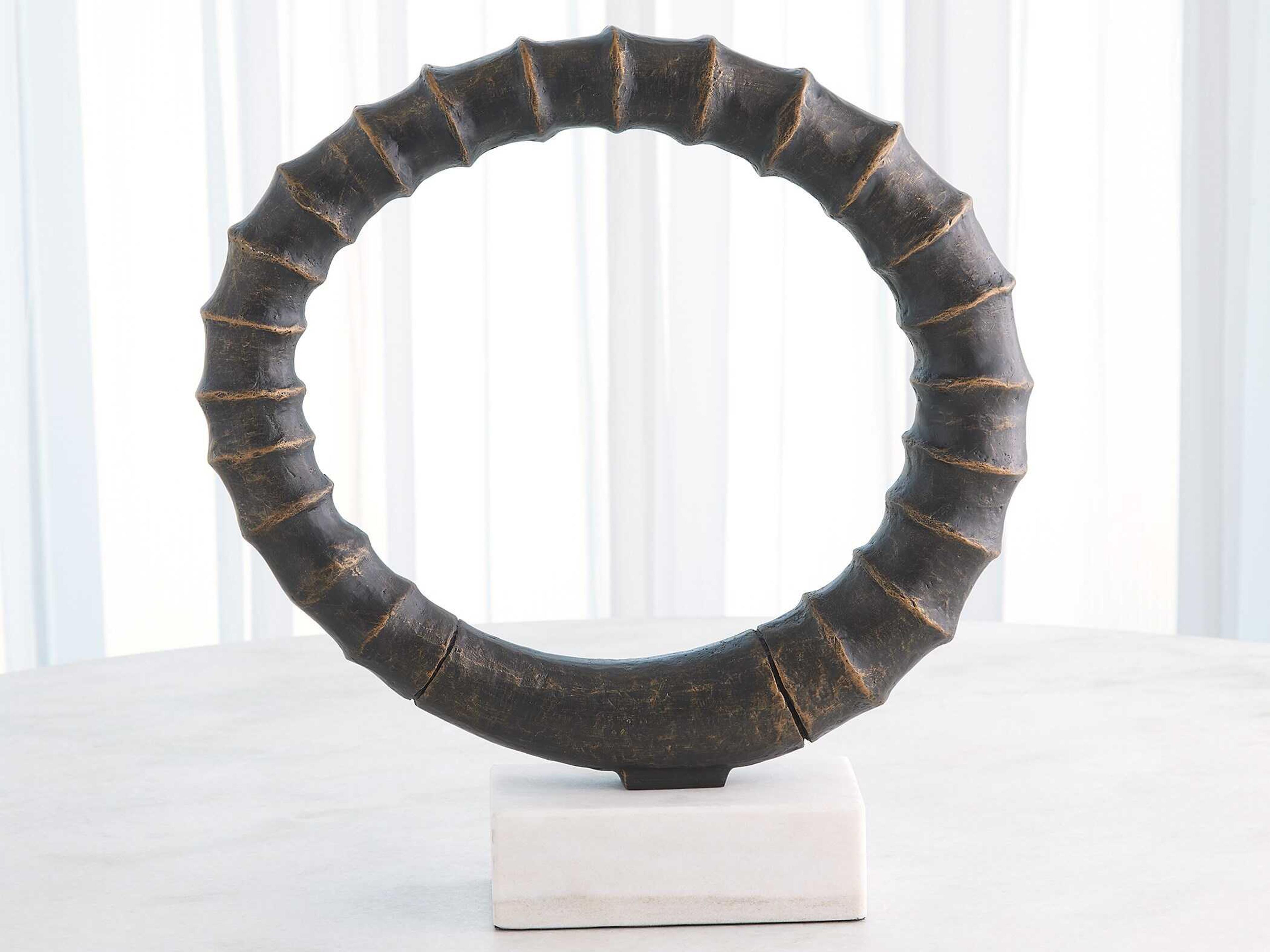 Global Views Bronze Infinity Horn Sculpture