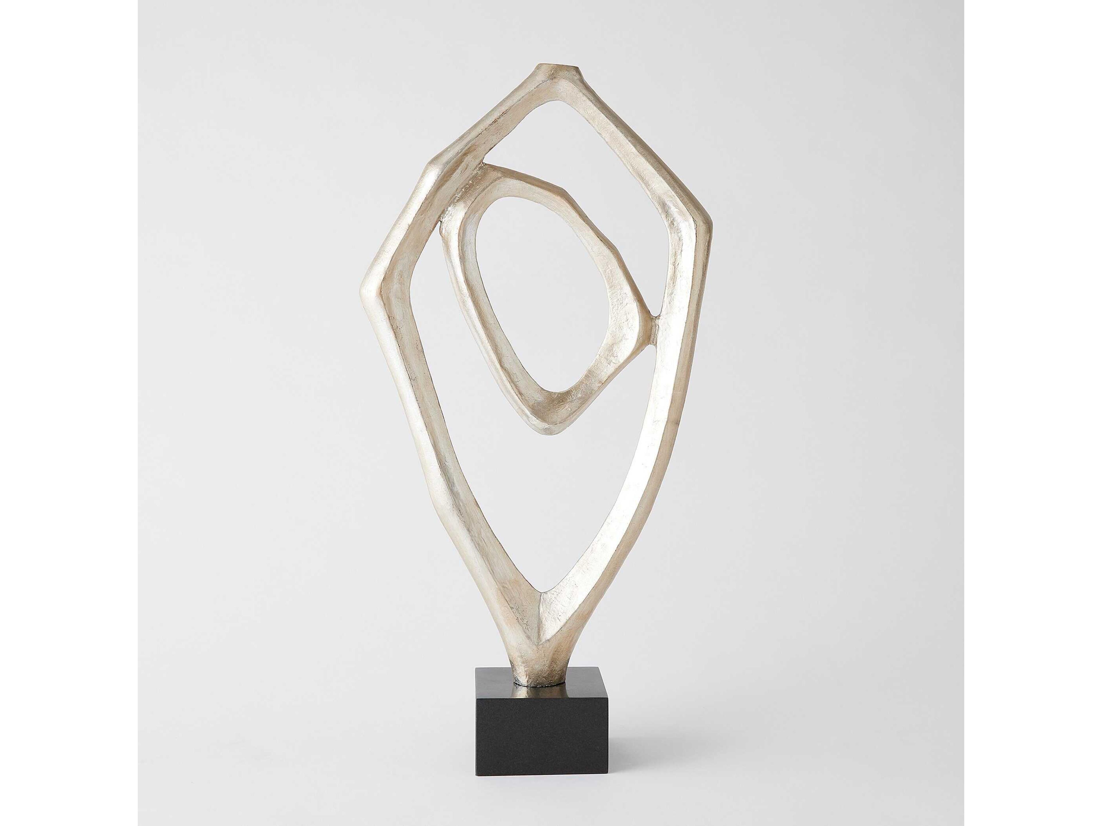 Global Views Silver Leaf Interplay Sculpture