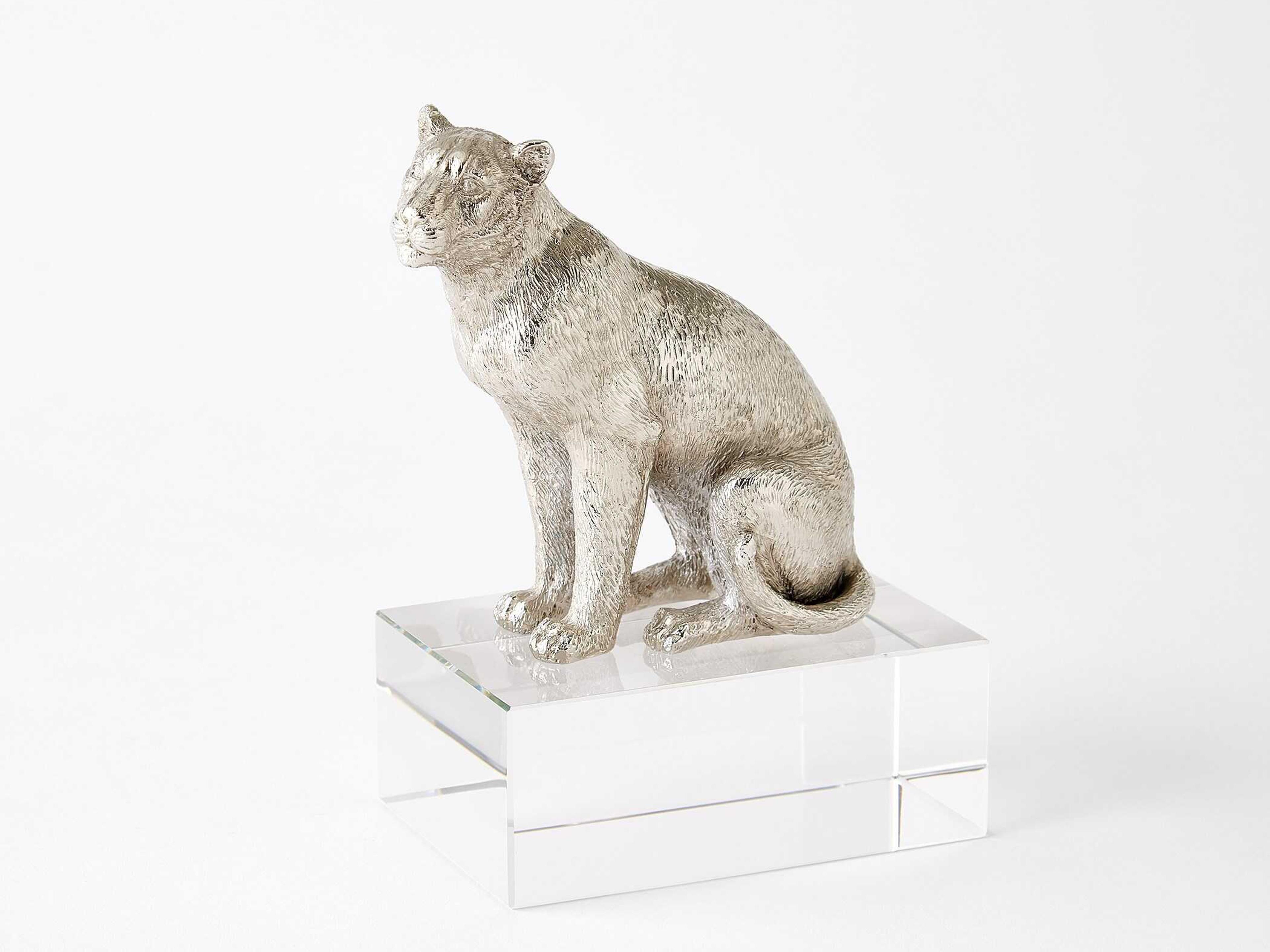 Global Views Nickel Lioness Sculpture