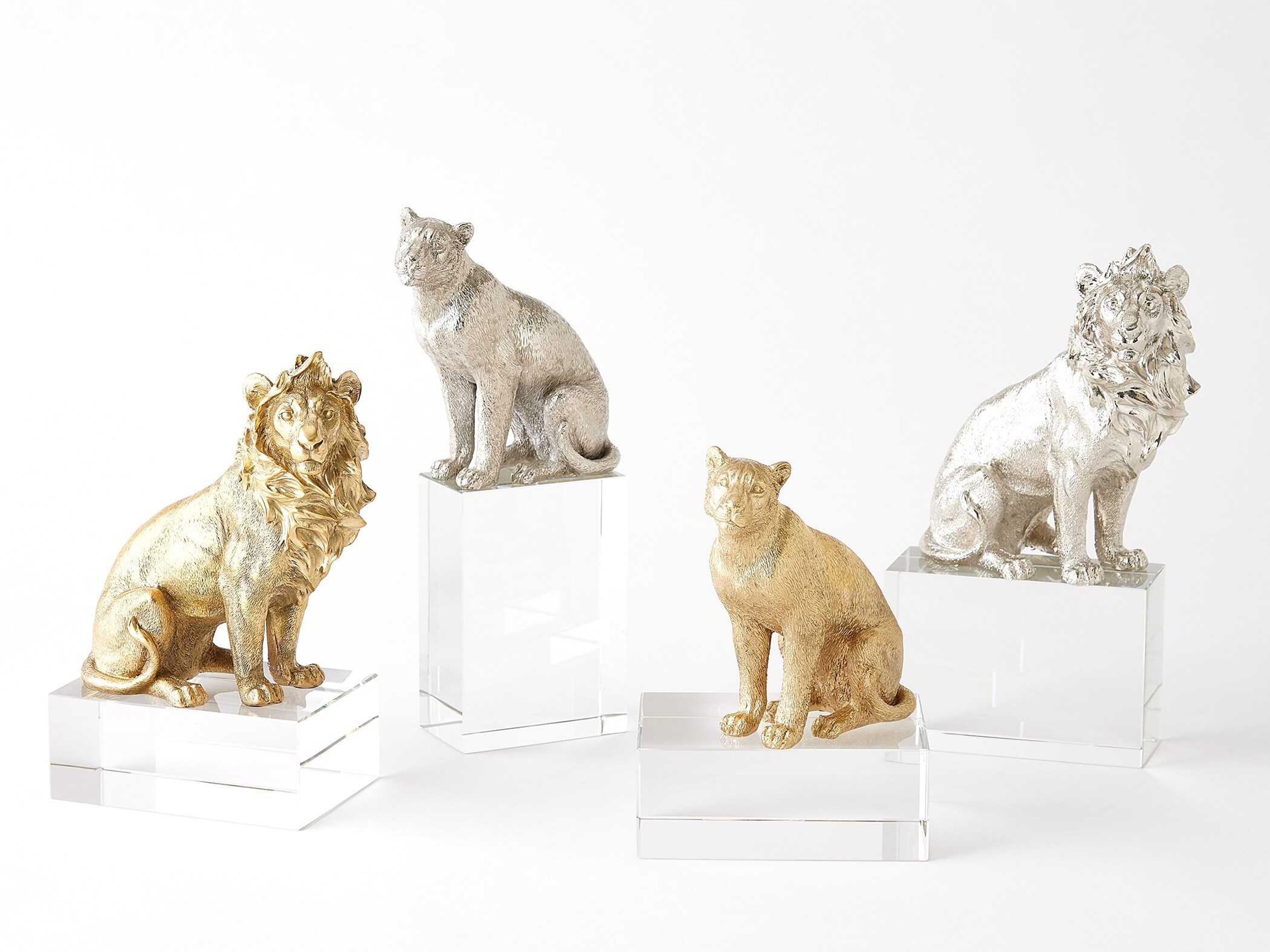 Global Views Nickel Lioness Sculpture