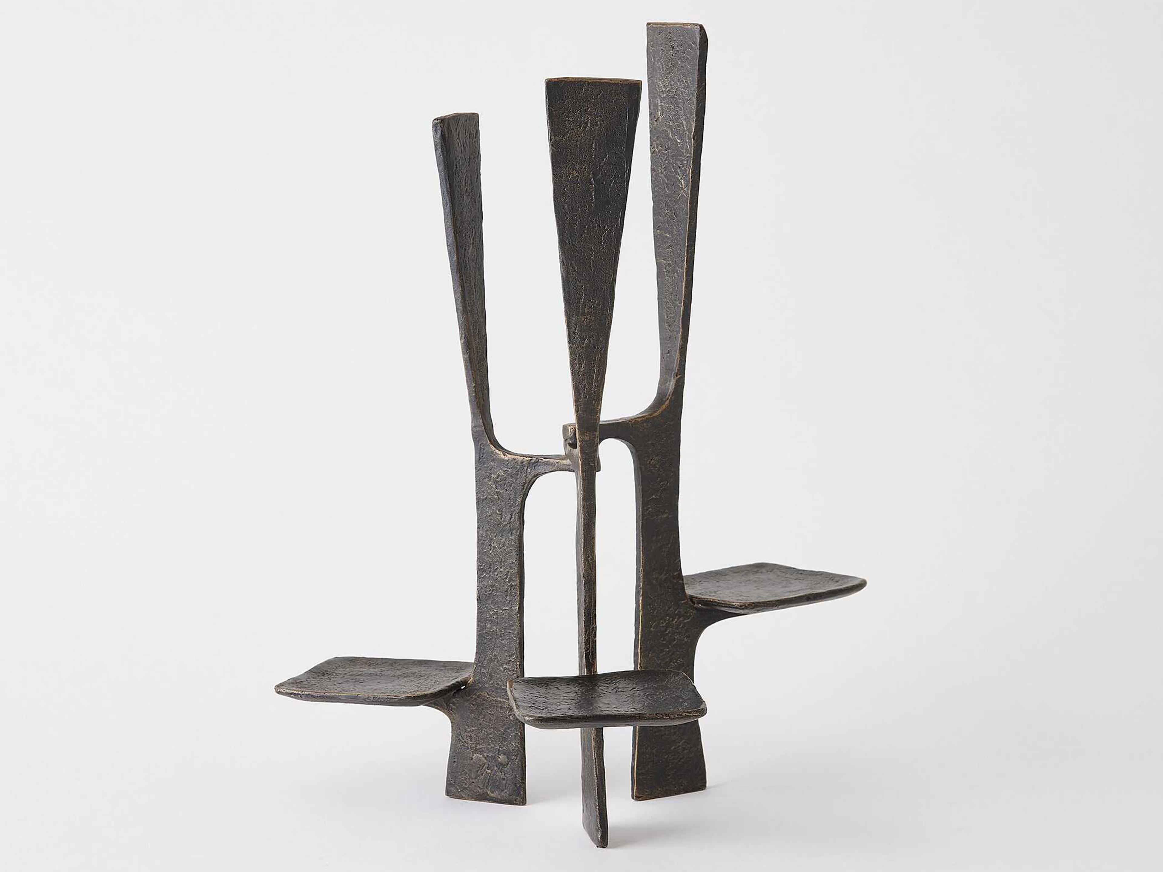 Global Views Bronze Triune Candleholder