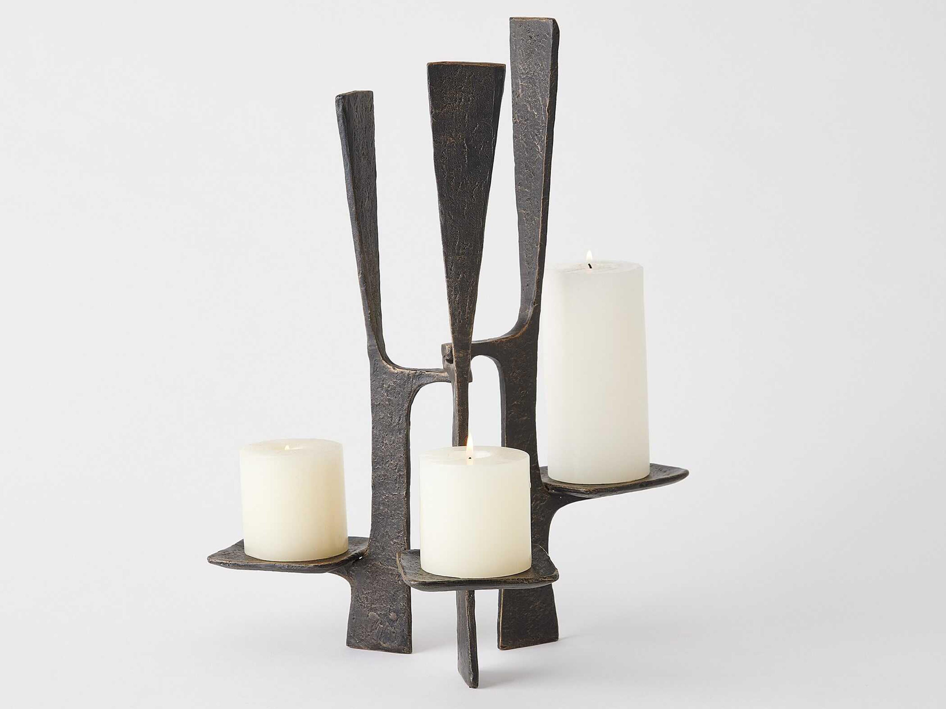 Global Views Bronze Triune Candleholder