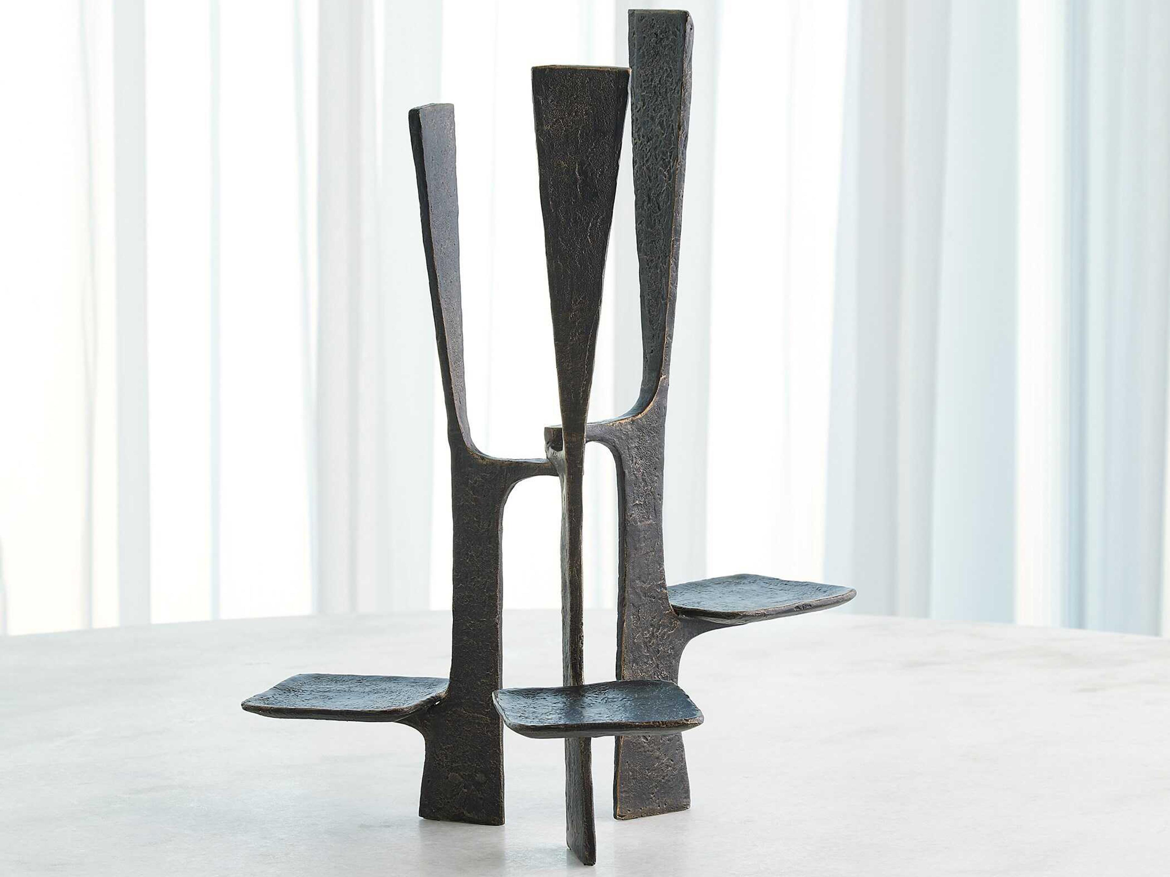 Global Views Bronze Triune Candleholder