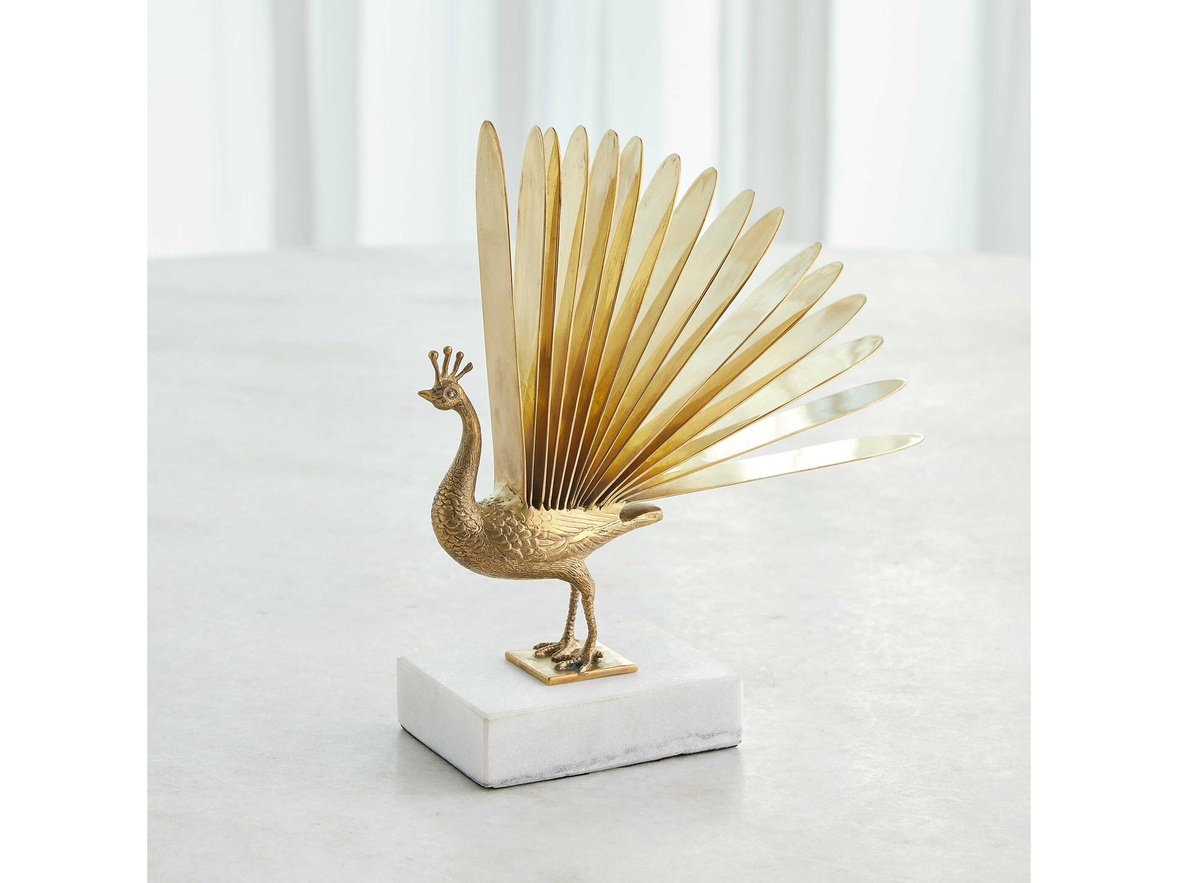 Global Views Brass Pavona Sculpture