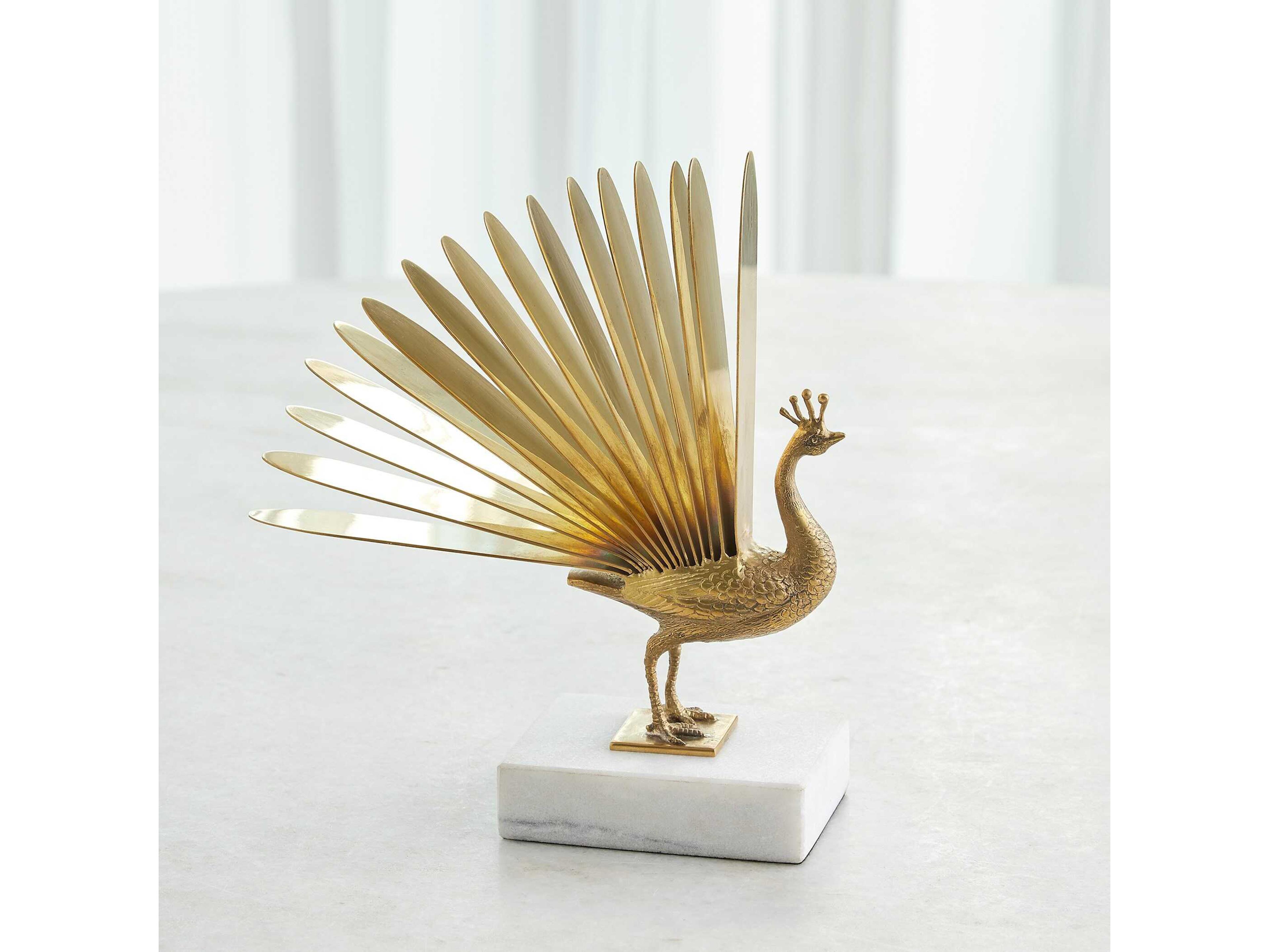 Global Views Brass Pavona Sculpture