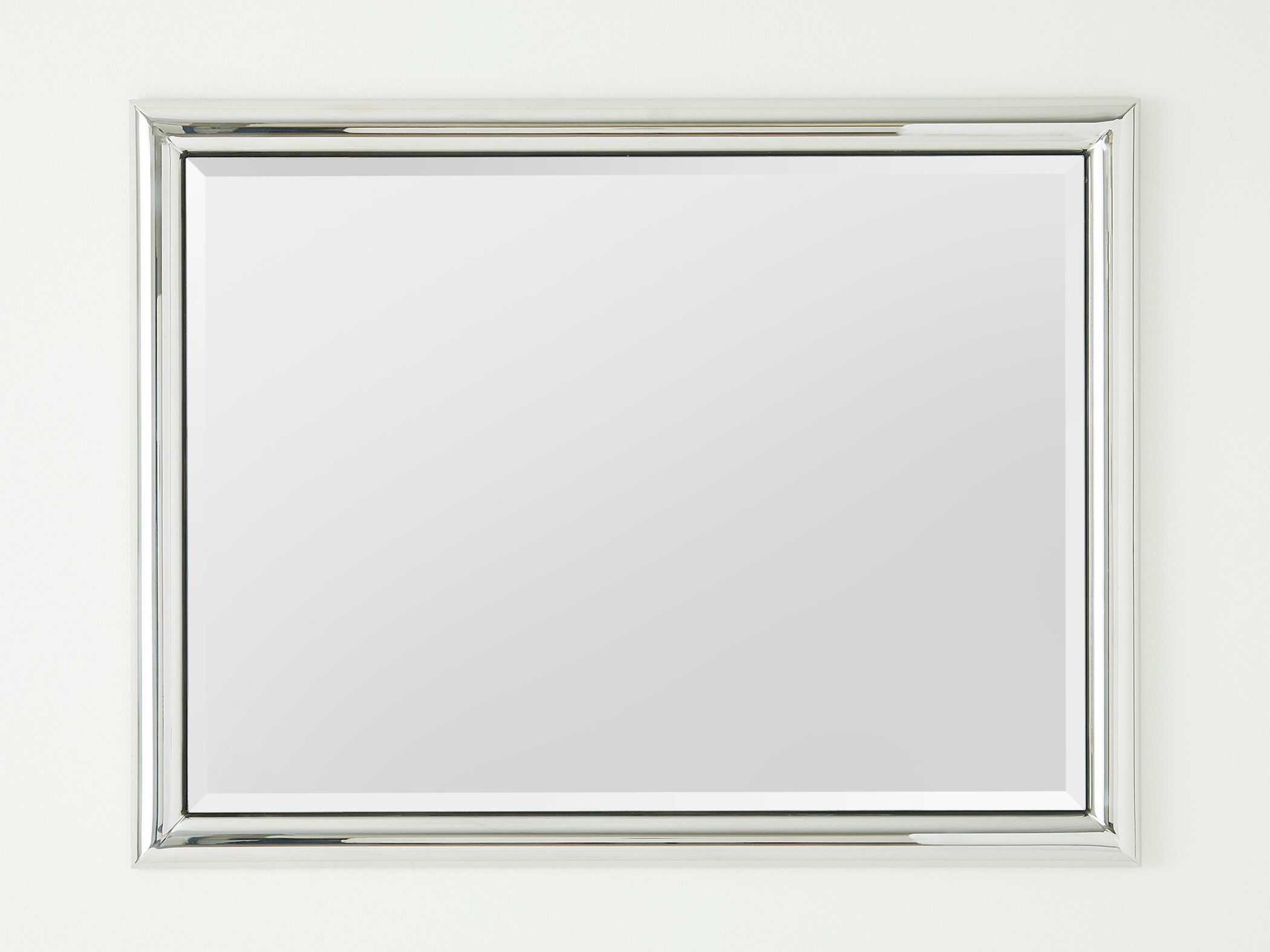Global Views Bennett Polished Nickel Rectangular Wall Mirror