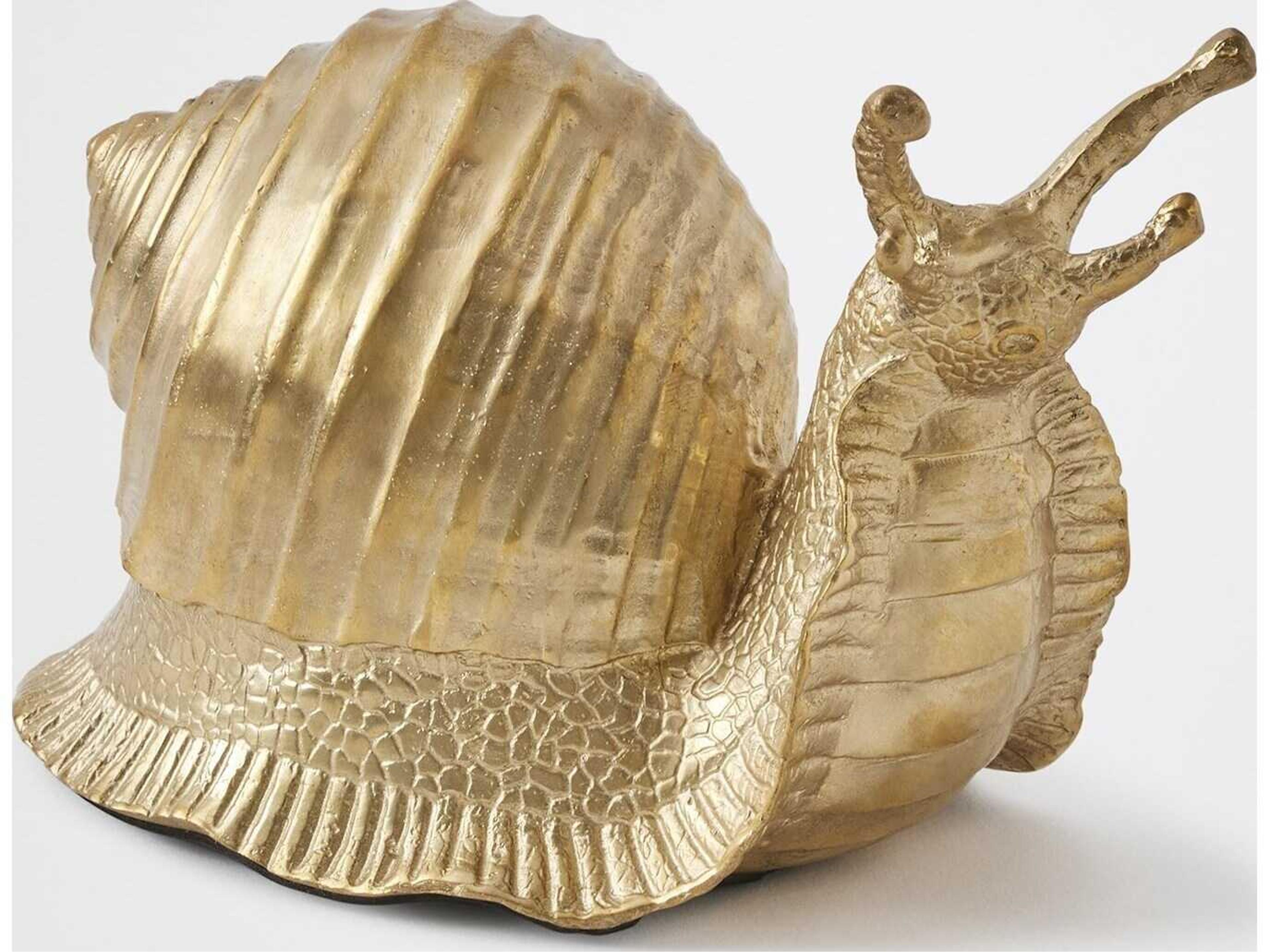 Global Views Snail Brass Sculpture
