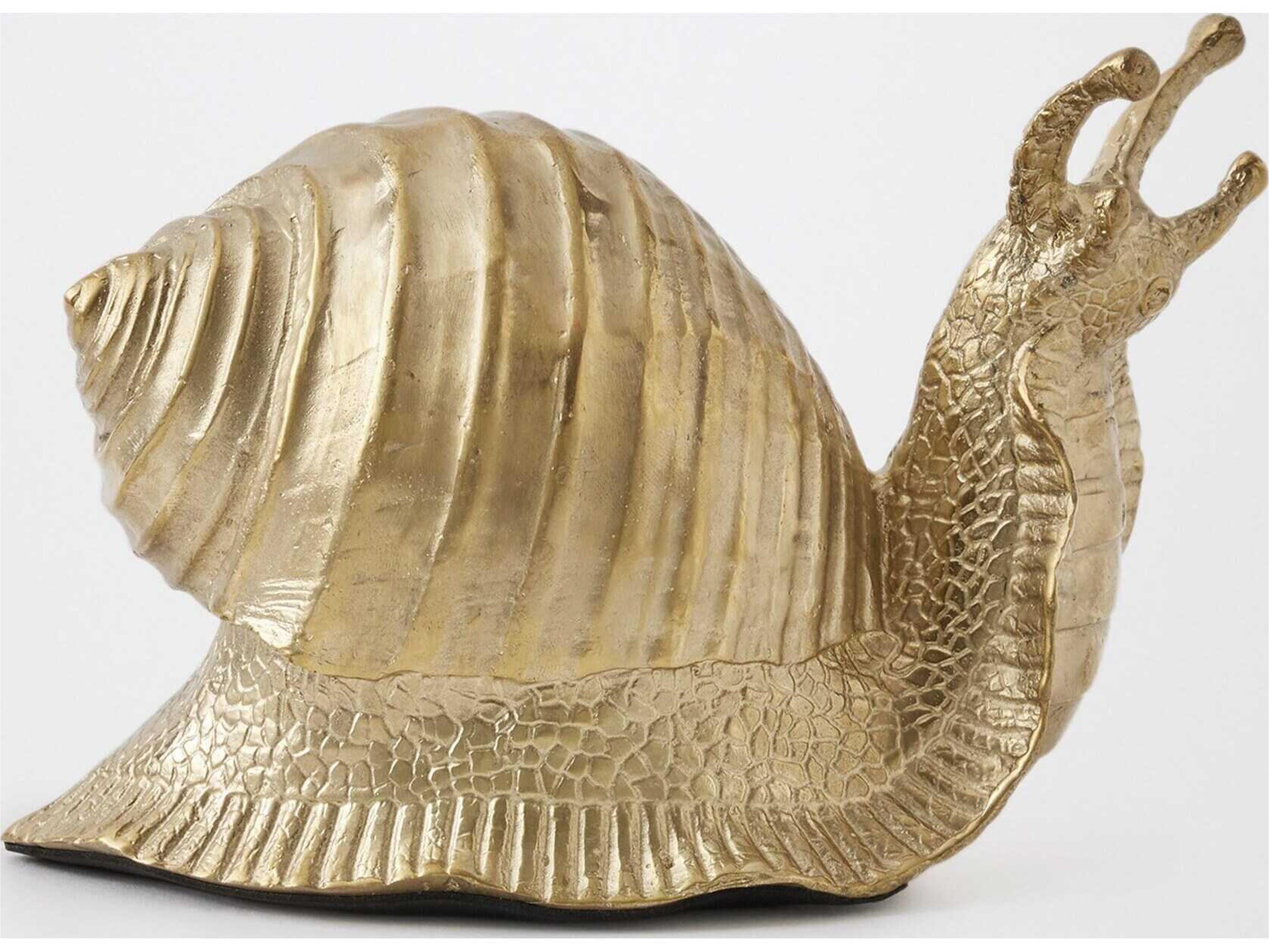Global Views Snail Brass Sculpture