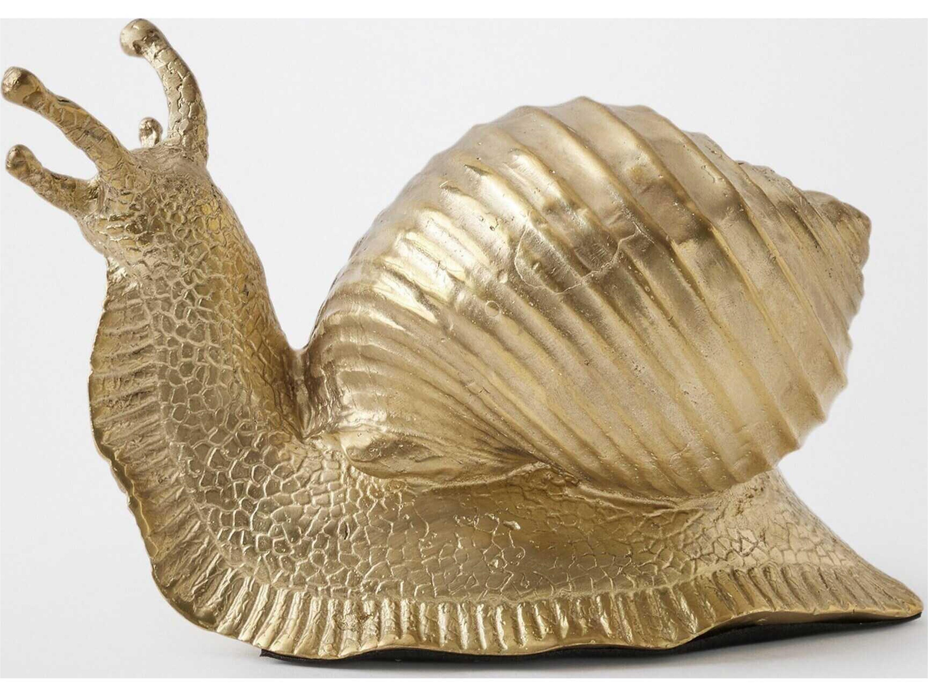 Global Views Snail Brass Sculpture