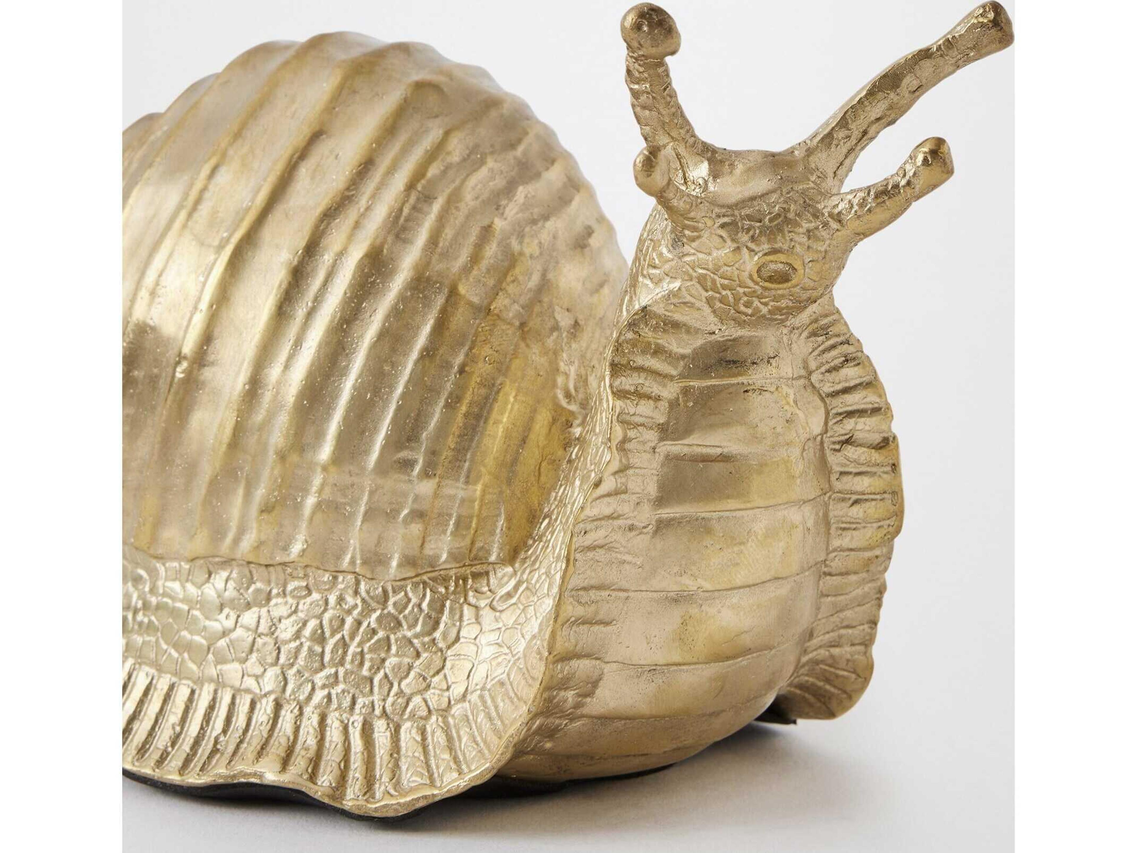 Global Views Snail Brass Sculpture