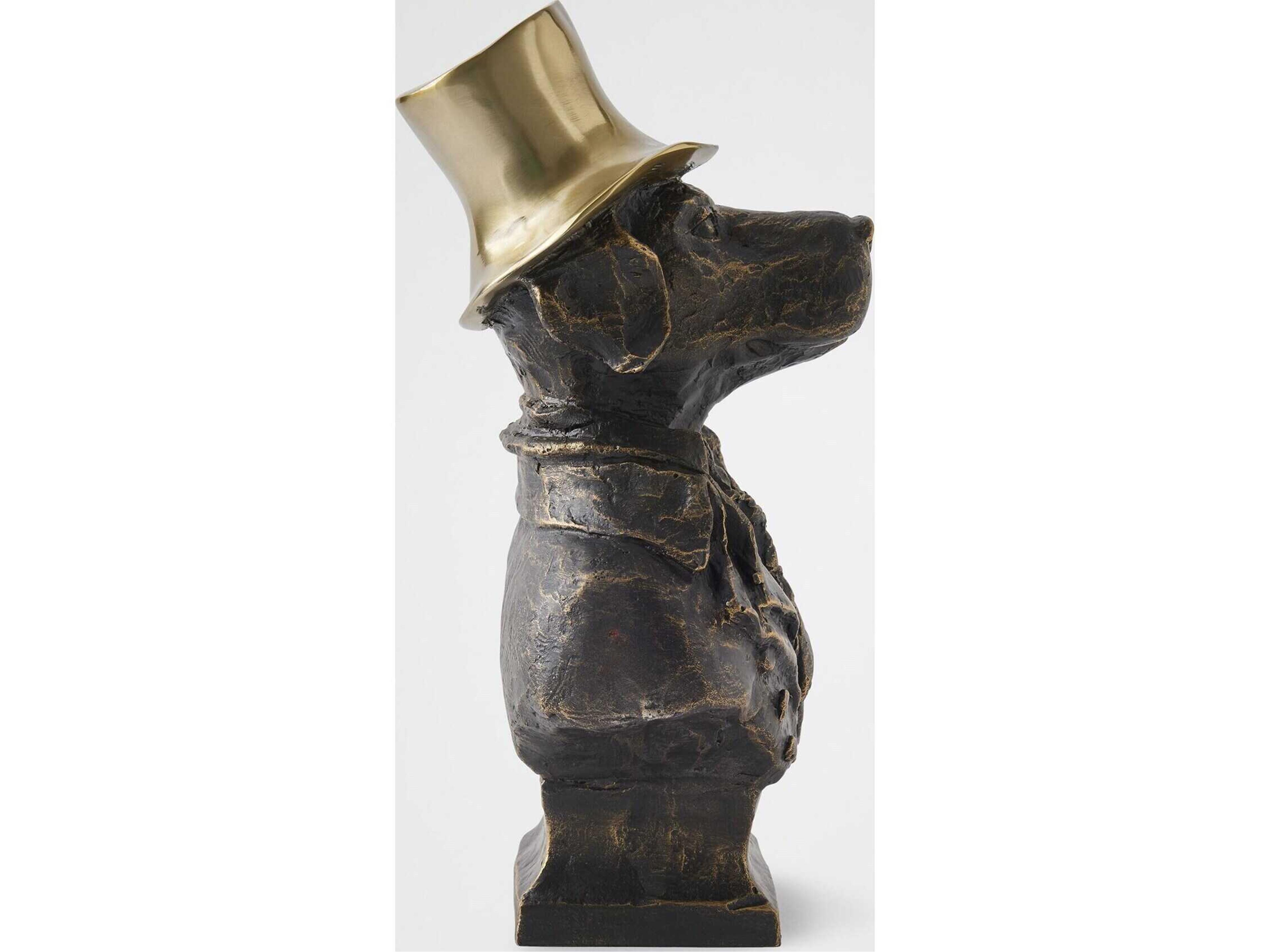 Global Views Labrador Faux Brass Sculpture