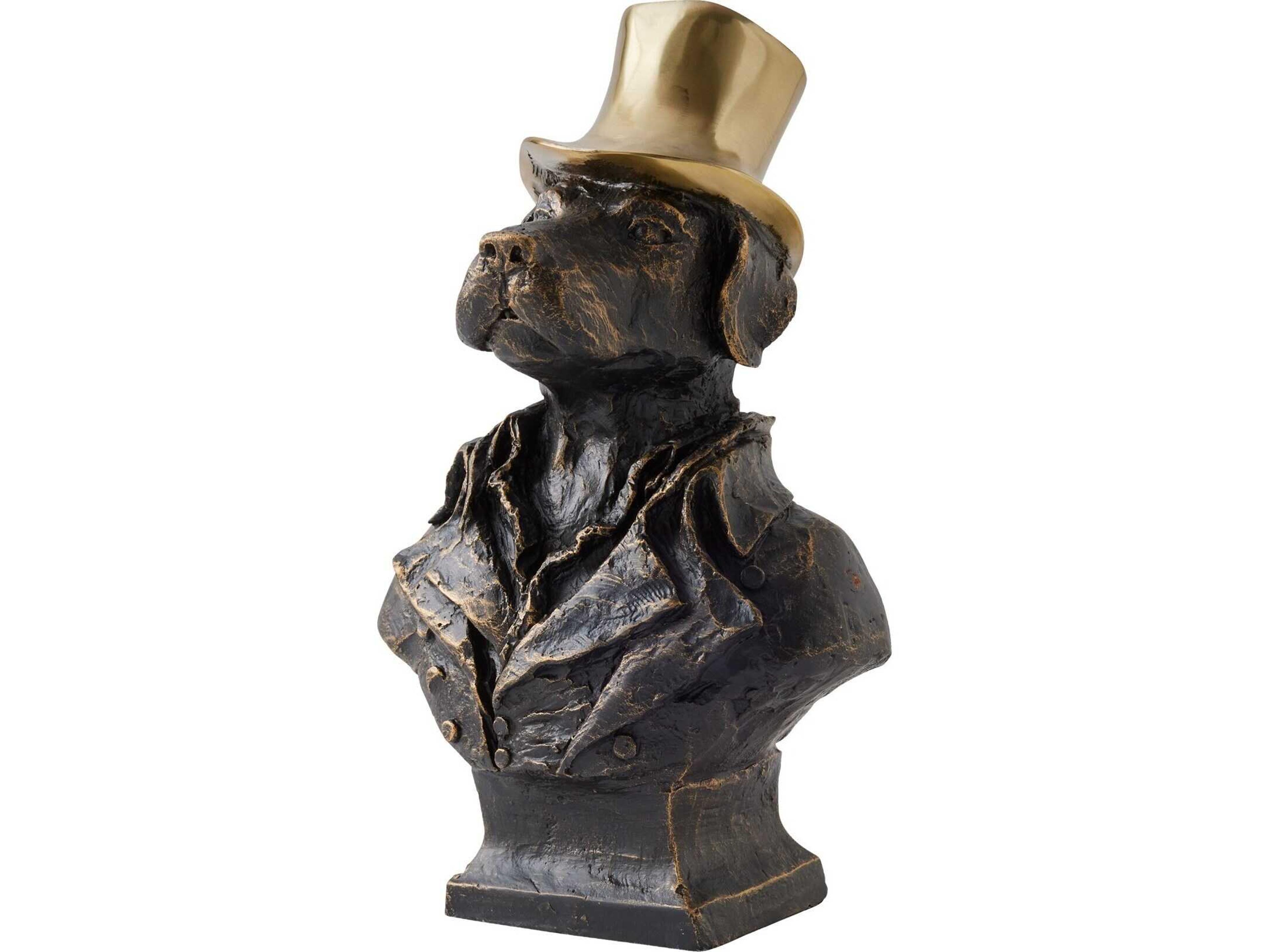 Labrador Faux Brass Sculpture