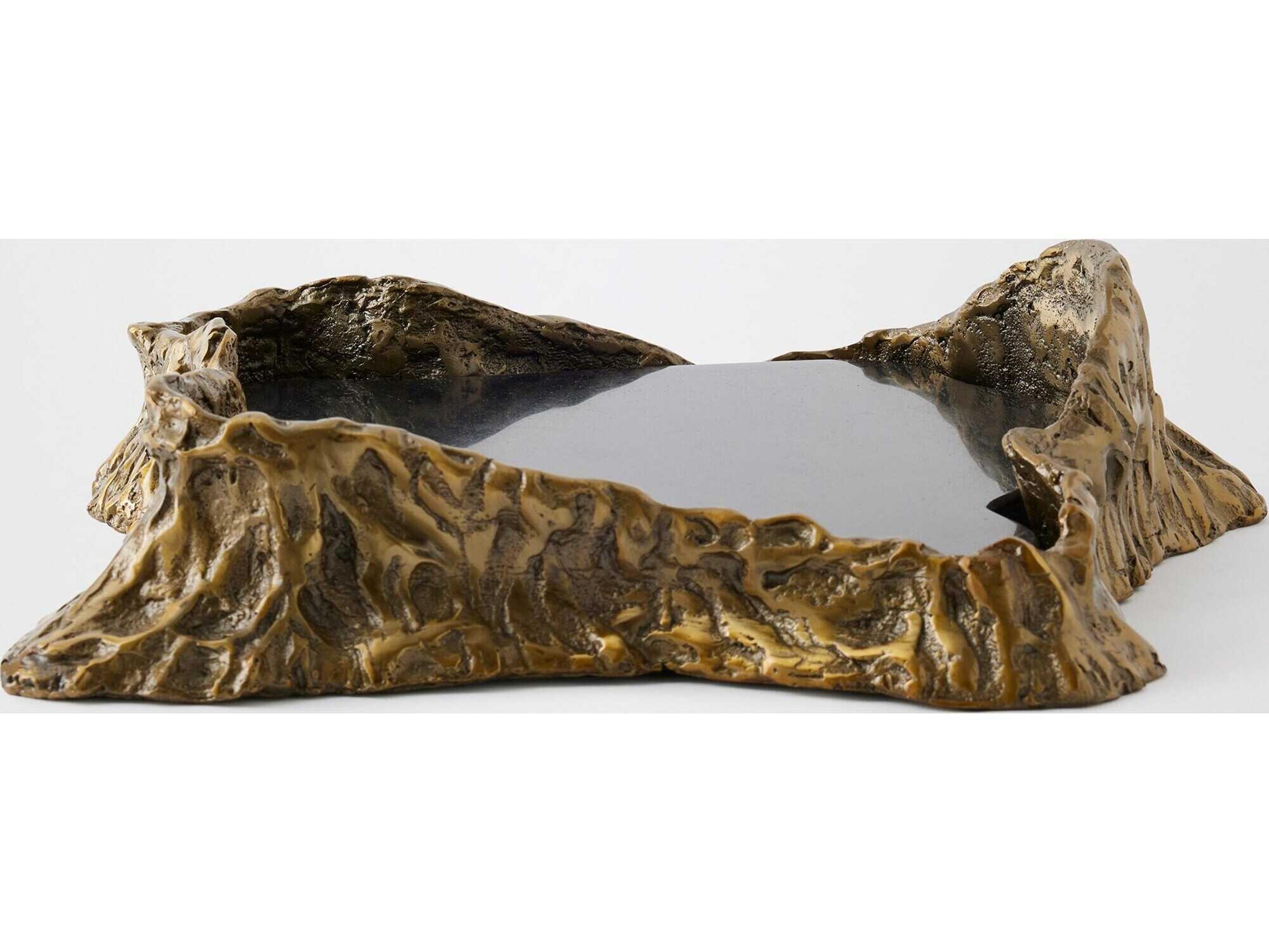 Global Views Sequoia Faux Brass Serving Tray