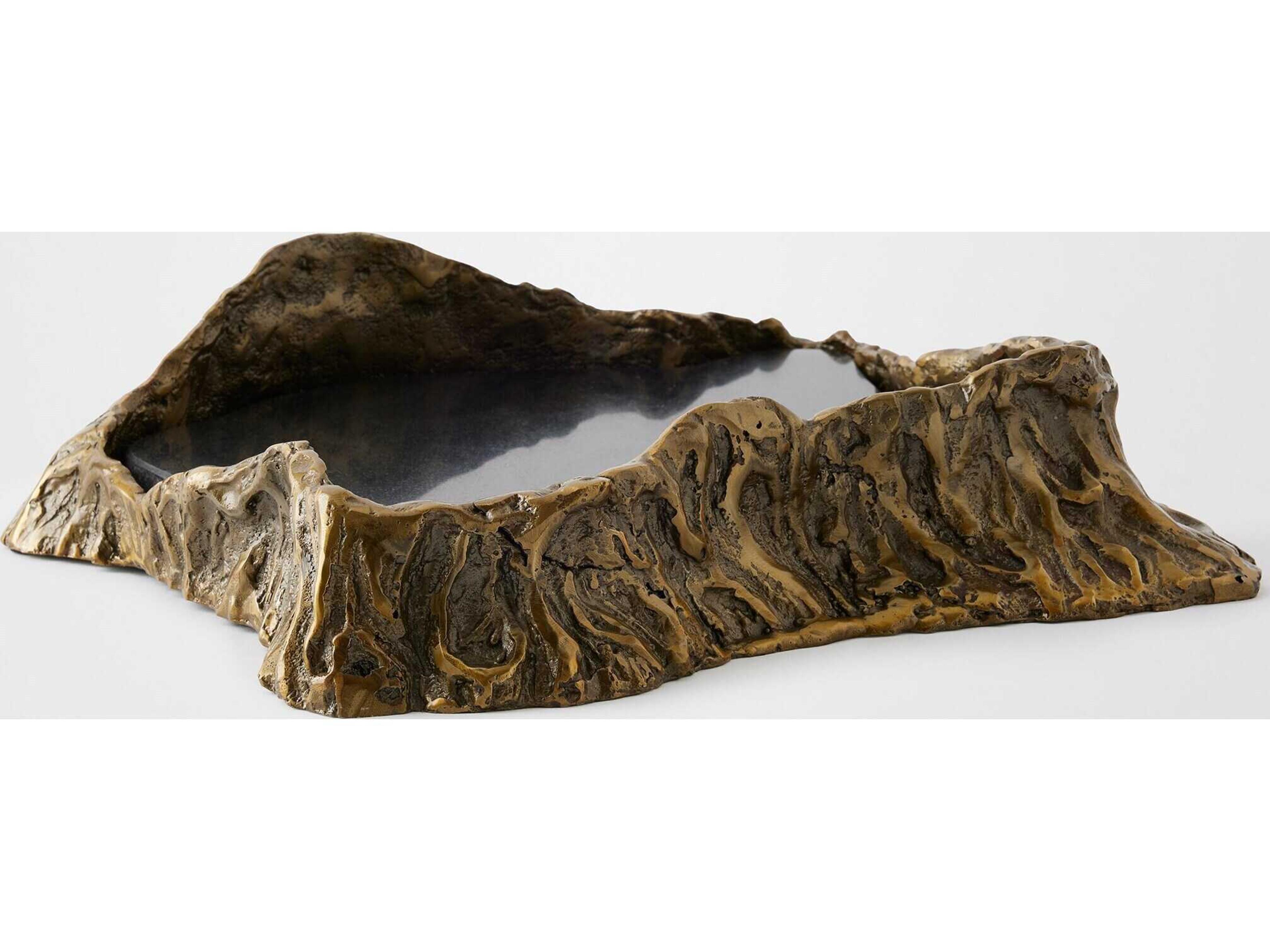 Global Views Sequoia Faux Brass Serving Tray