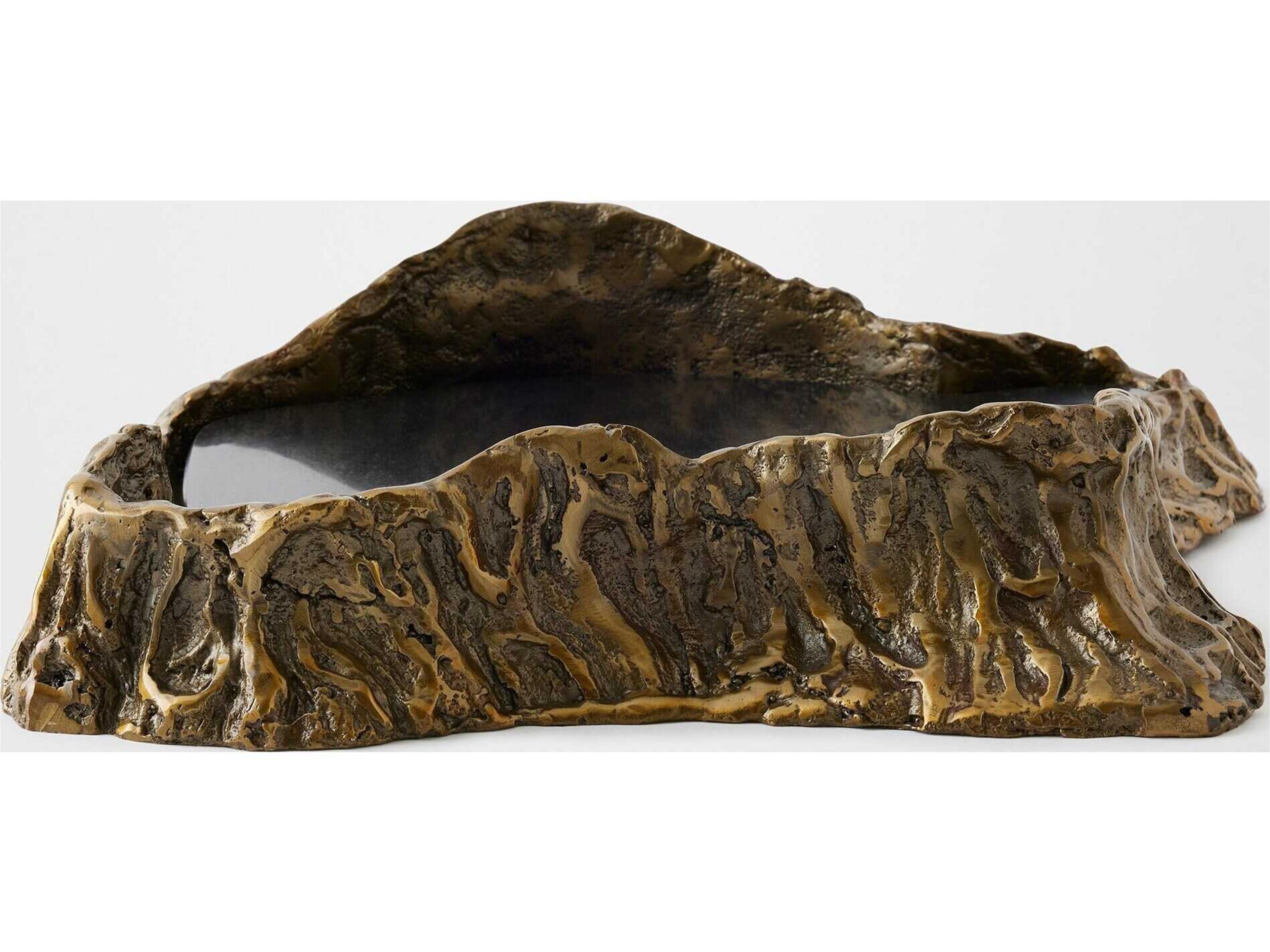 Global Views Sequoia Faux Brass Serving Tray