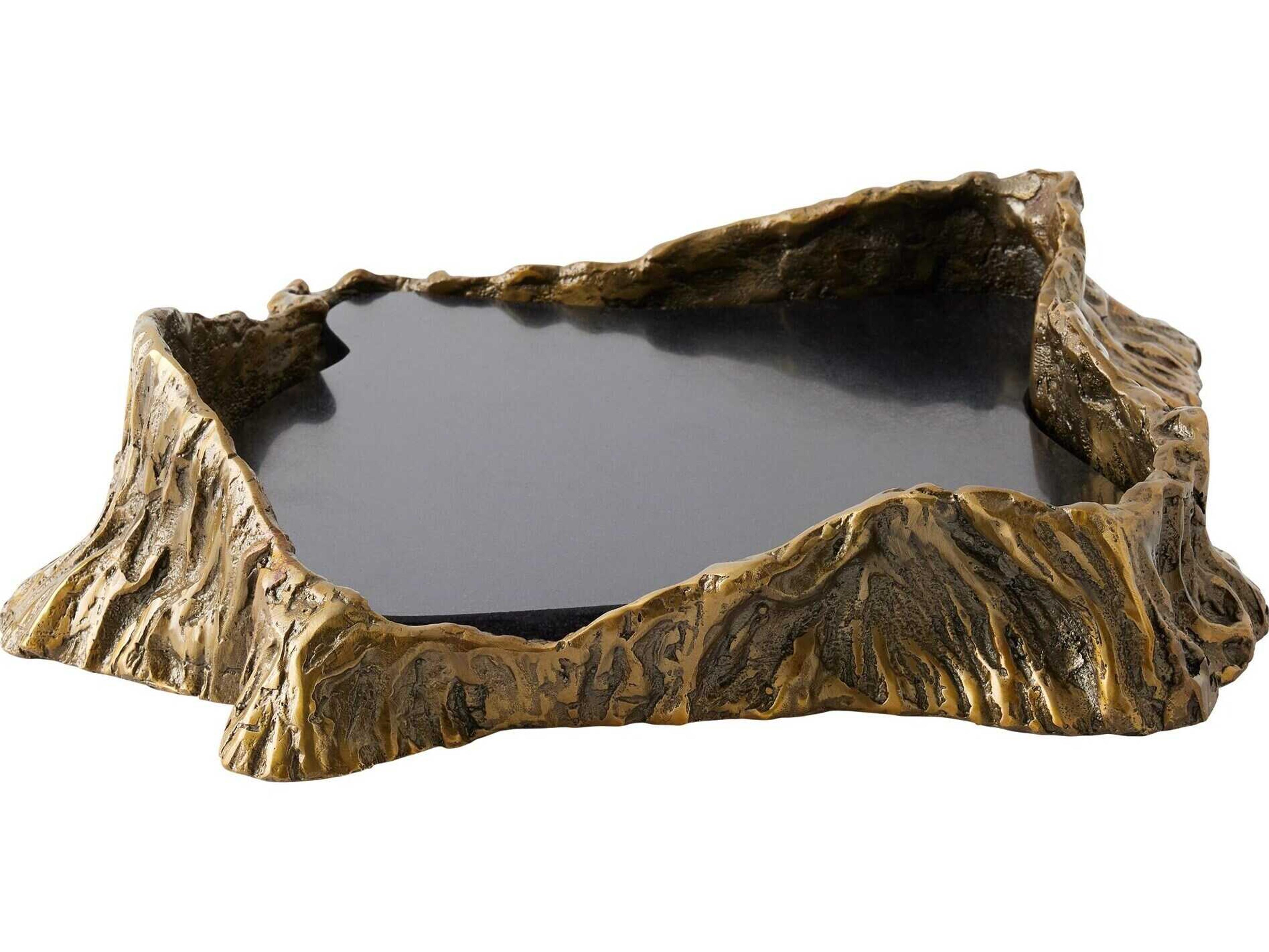 Sequoia Faux Brass Serving Tray