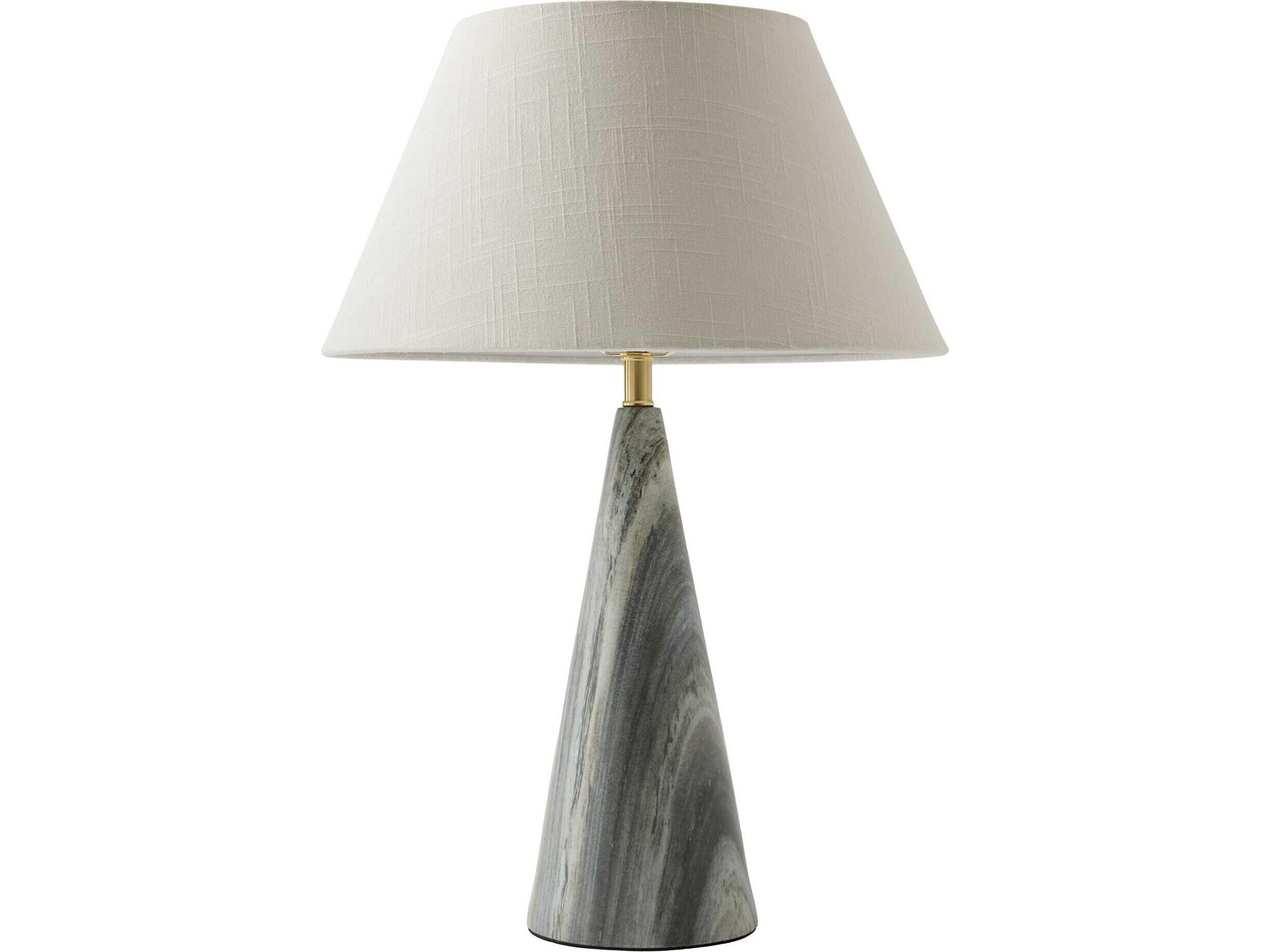 Conical Brass Table Lamp
