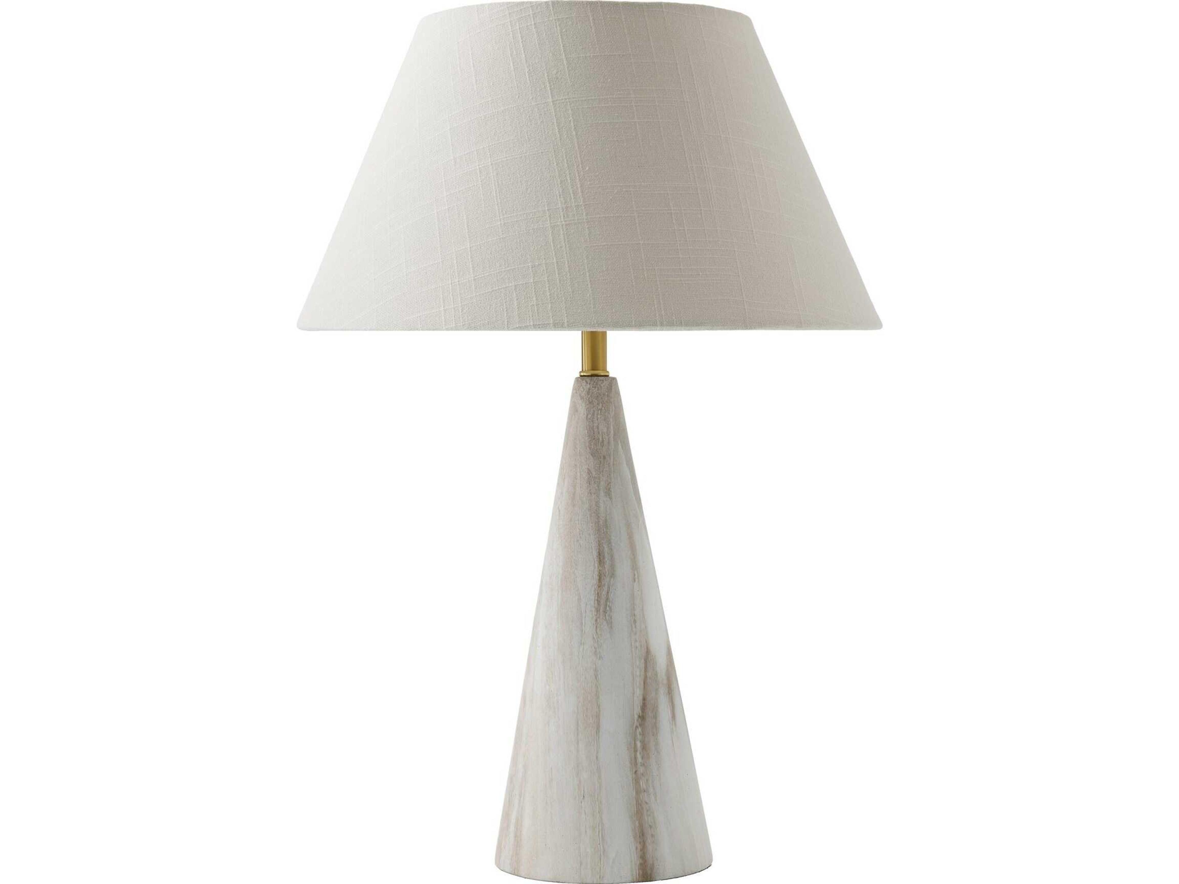 Conical Brass Gold Table Lamp