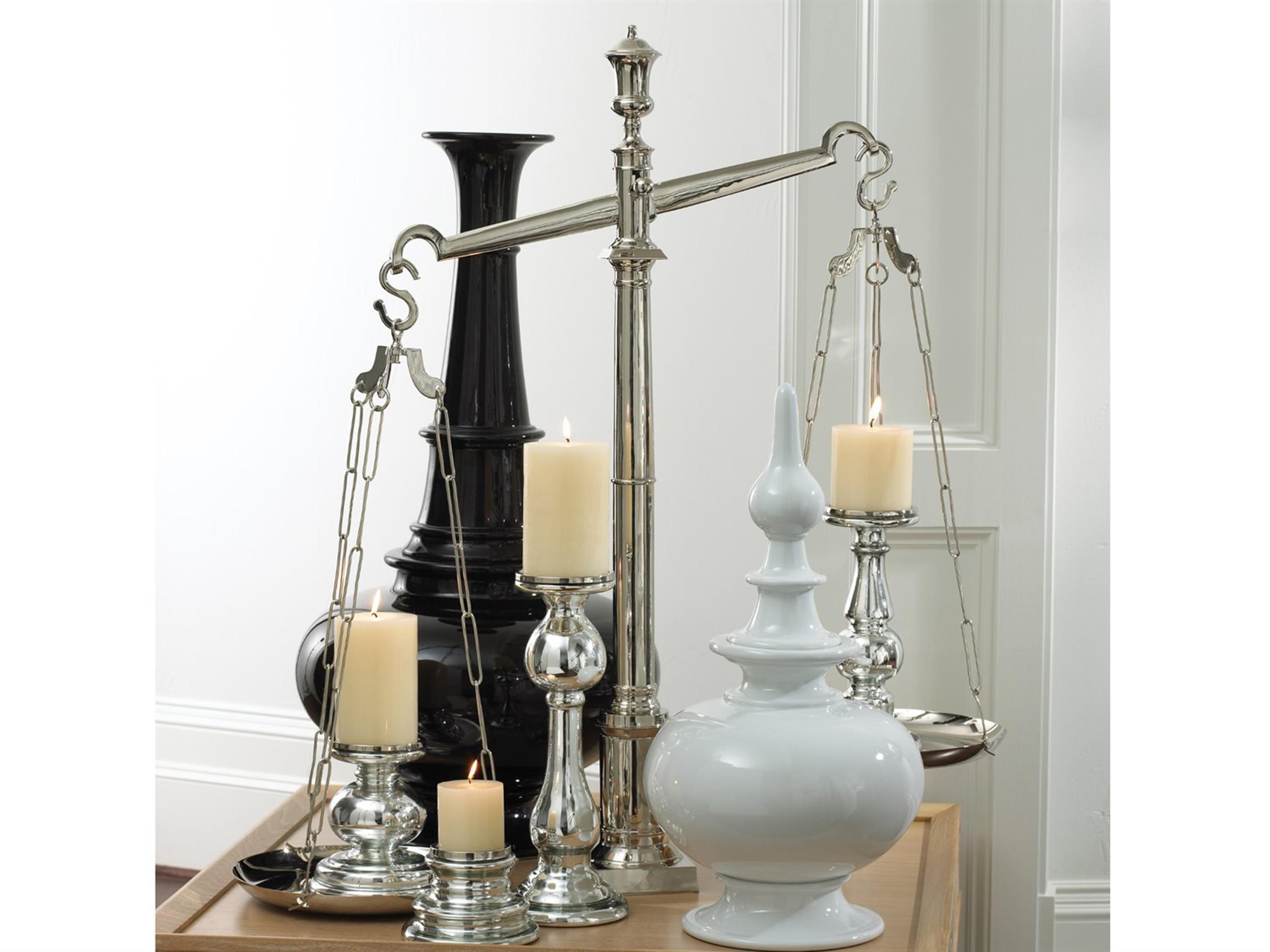 Global Views Nickel Library Scales Sculpture