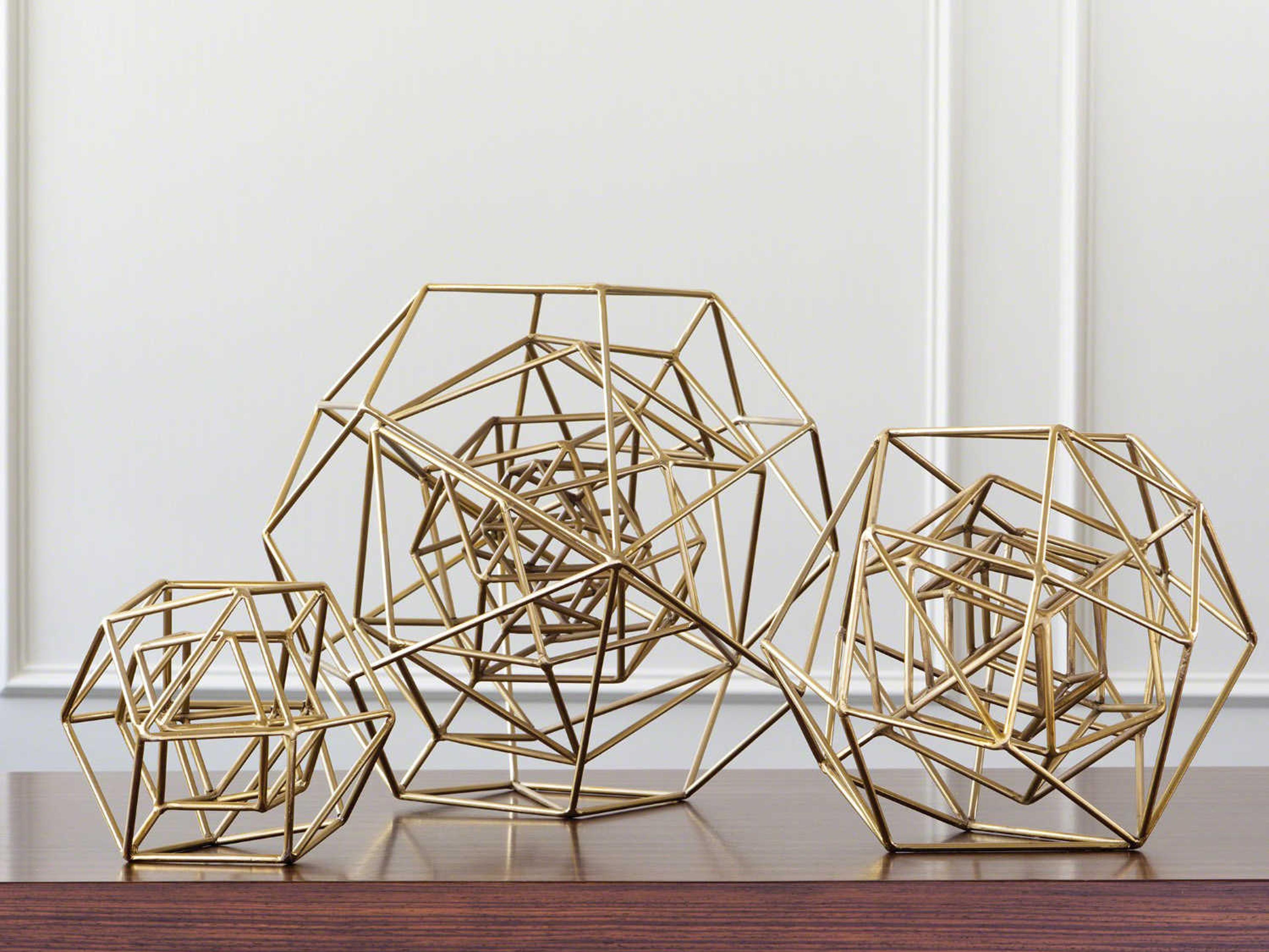 Global Views Geo Gold Large Sculpture