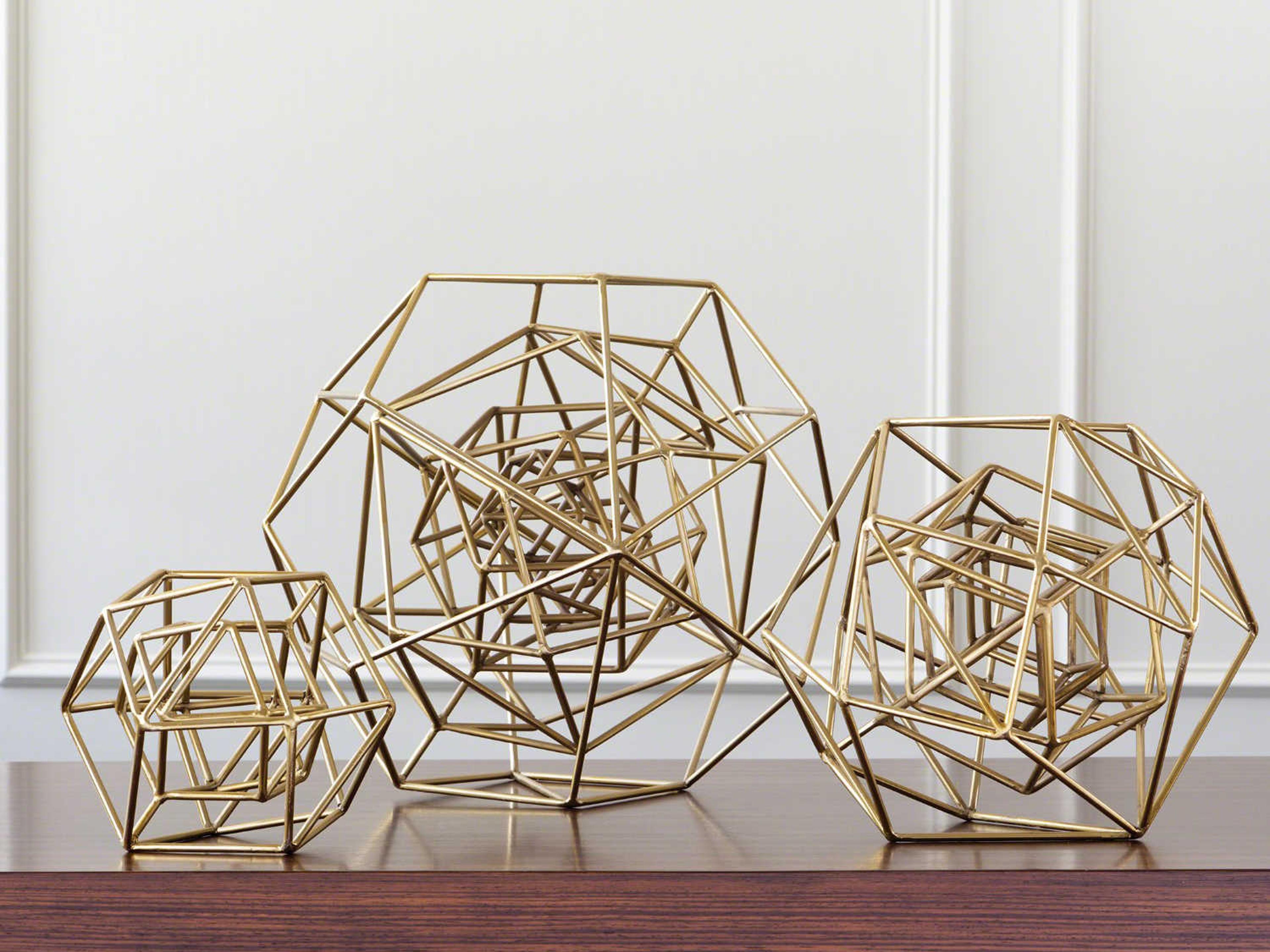 Global Views Geo Gold Small Sculpture