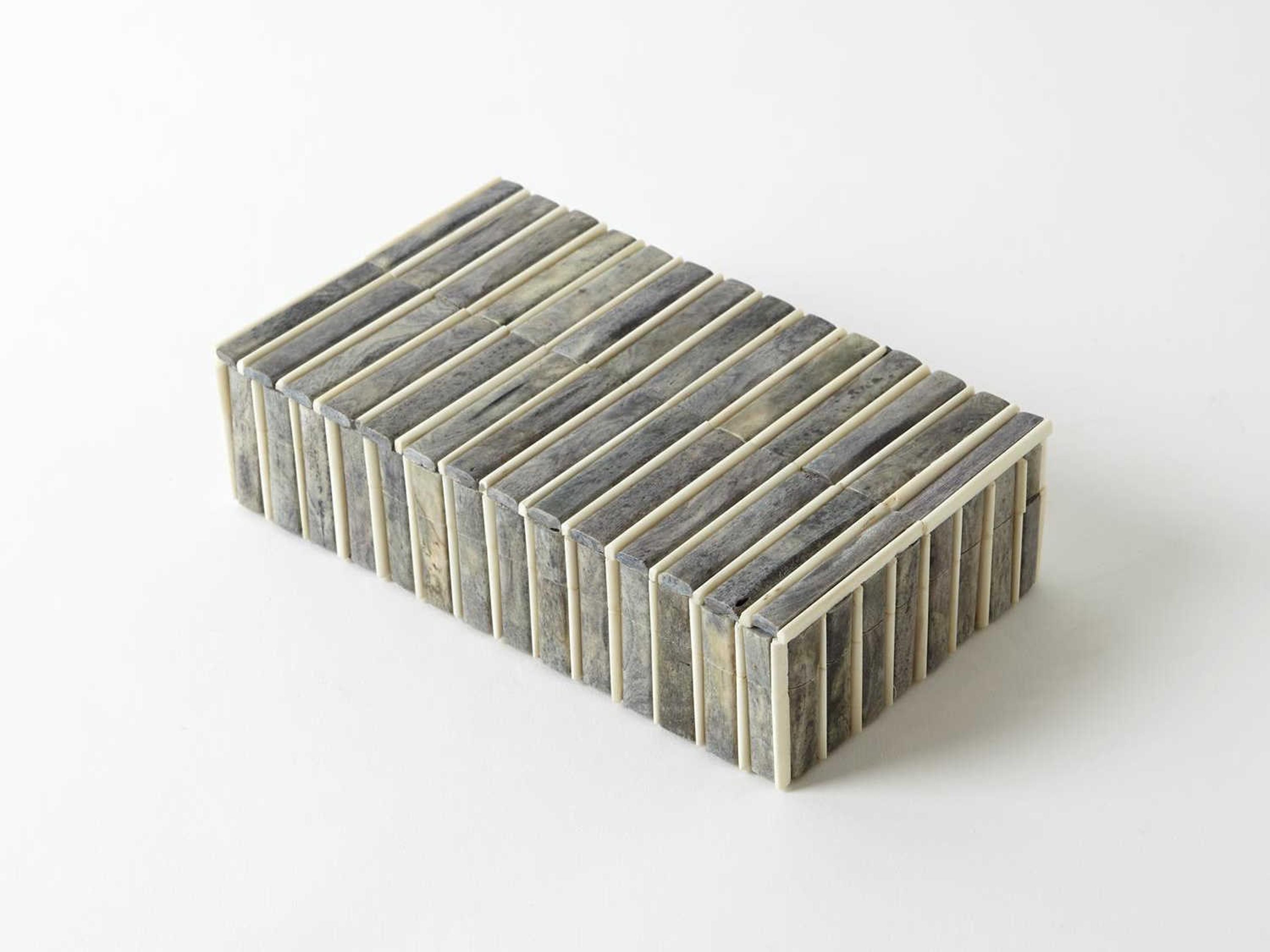 Global Views Grey / Ivory Small Storage Case