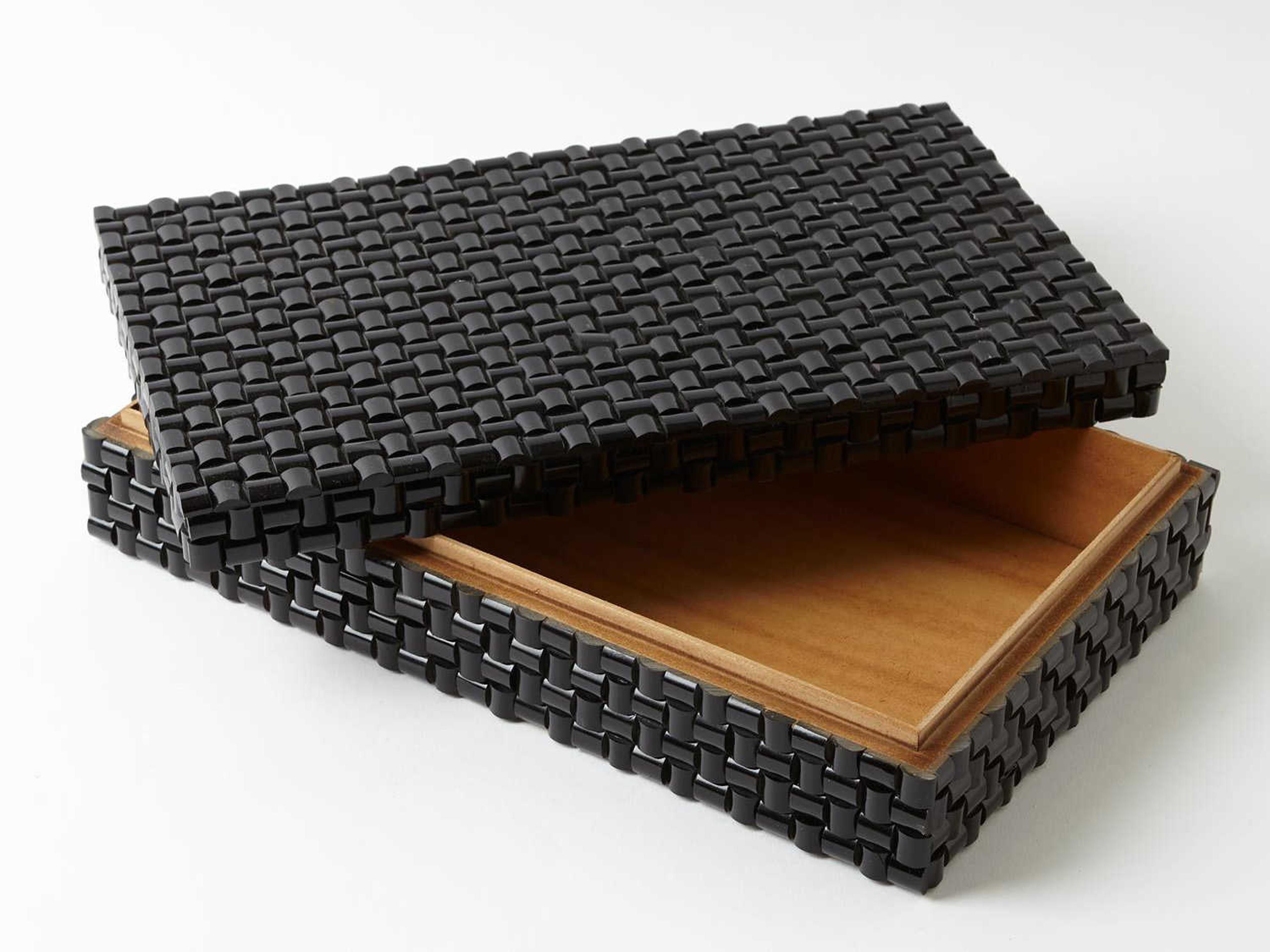 Global Views Horn Black Large Storage Case