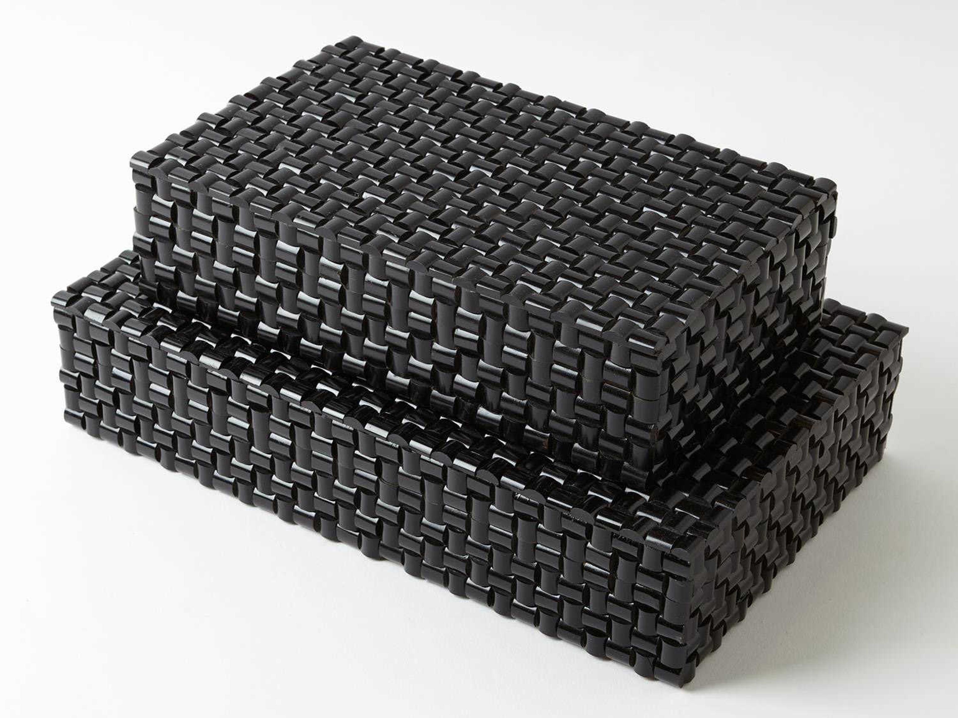 Global Views Horn Black Large Storage Case