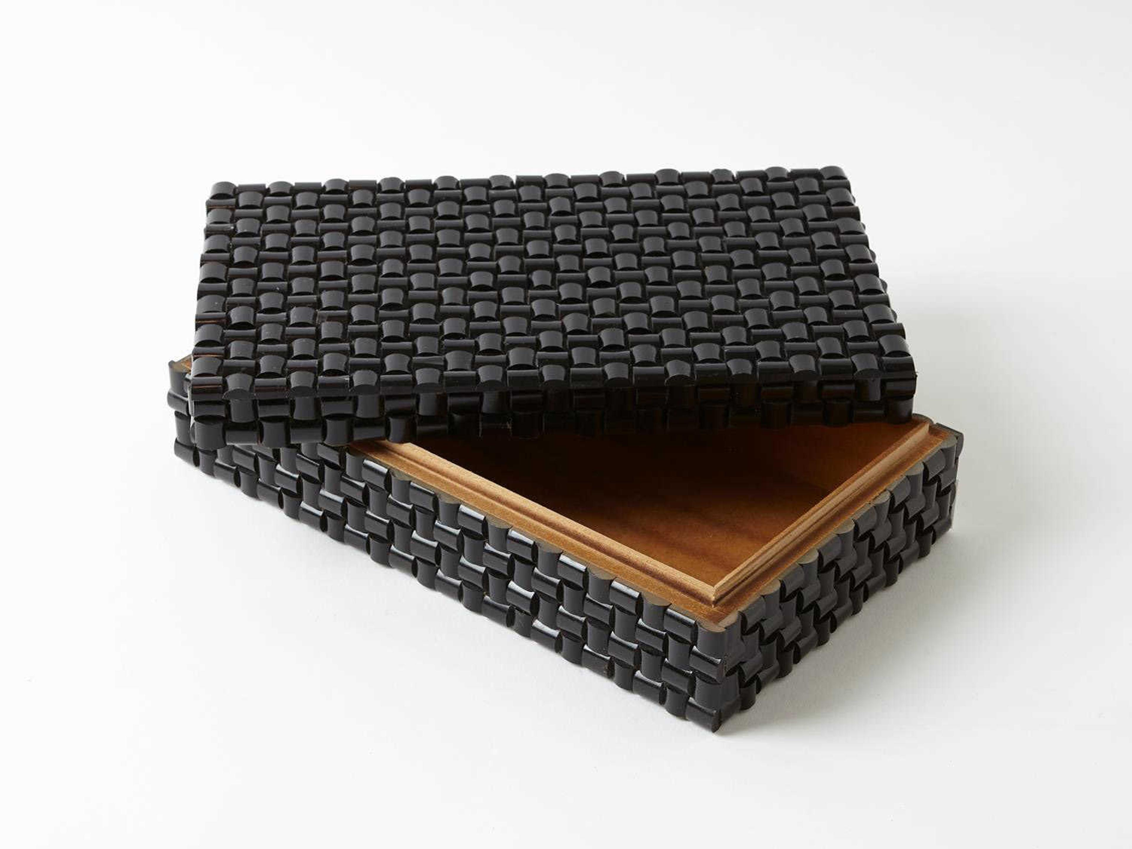 Global Views Horn Black Small Storage Case