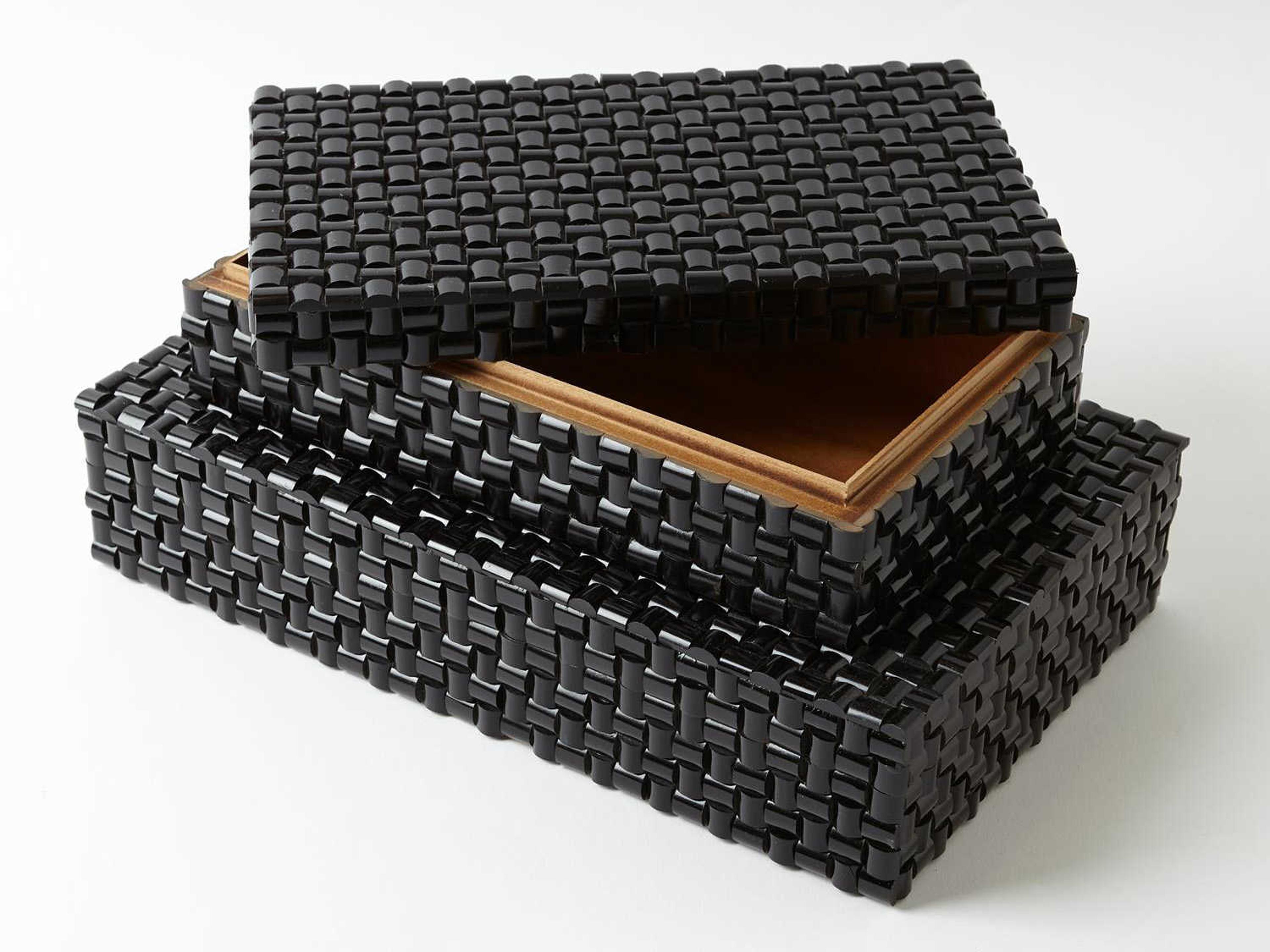 Global Views Horn Black Small Storage Case