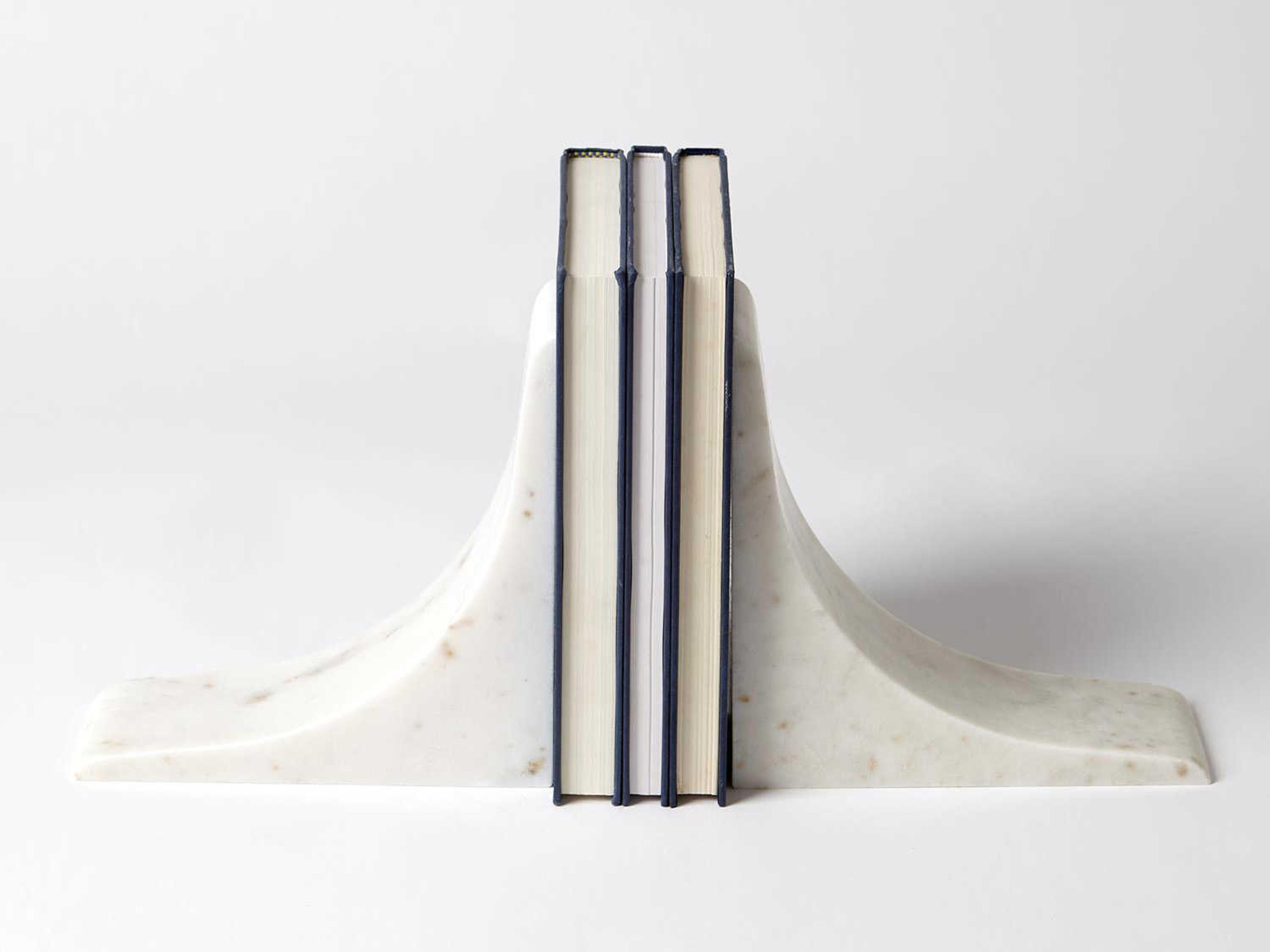 Global Views Sleek White Bookends
